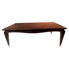 Expandable Mahogany Dining Room Table in the Style of James Mont