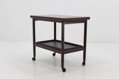 Expandable Mahogany Serving Cart by Børge Mogensen for Fredericia, Denmark