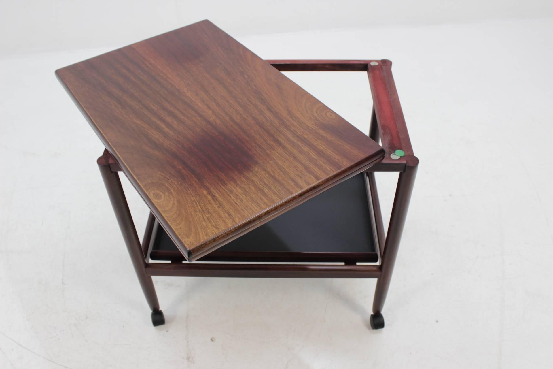 Mid-20th Century Expandable Mahogany Serving Cart by Børge Mogensen for Fredericia, Denmark