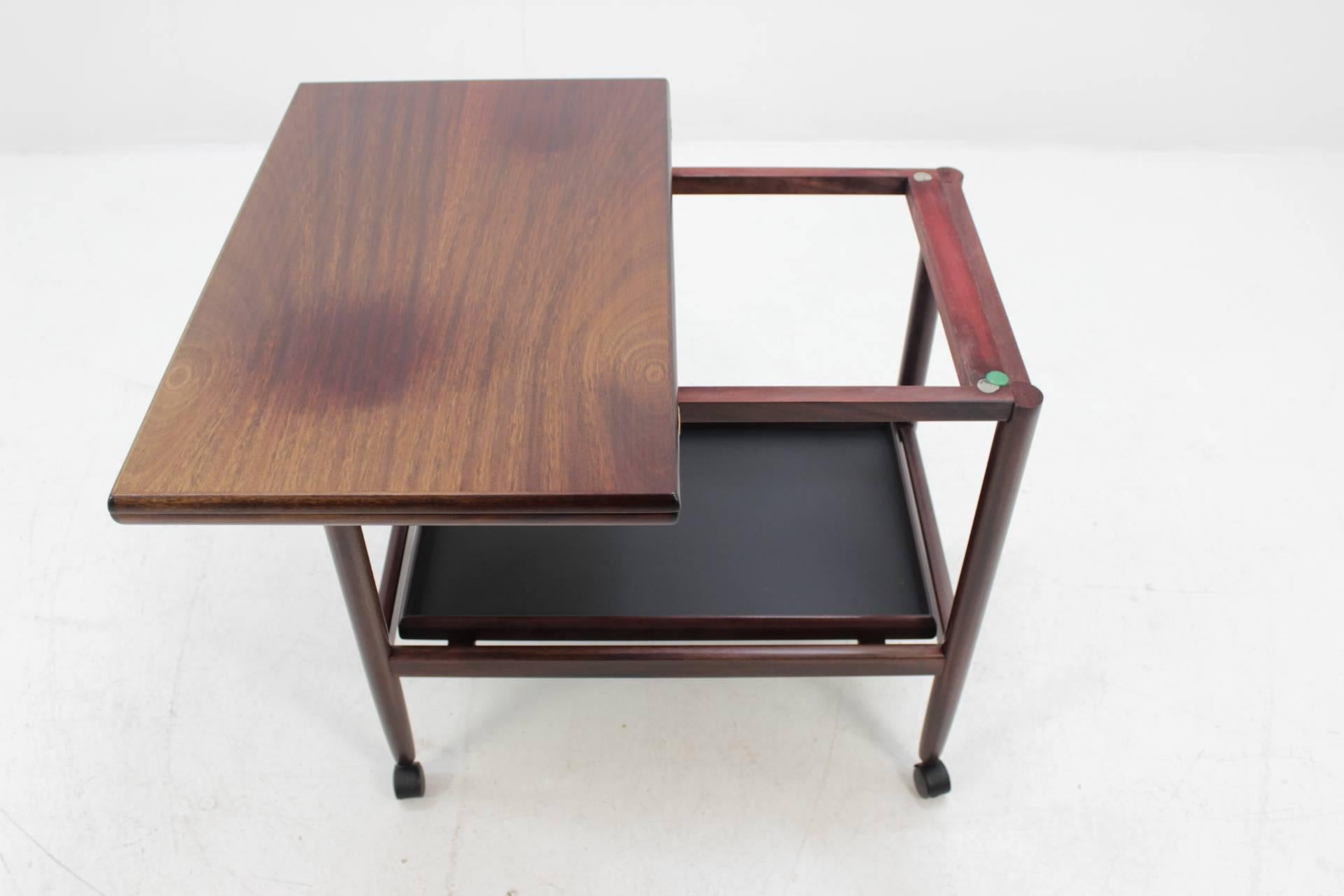 Expandable Mahogany Serving Cart by Børge Mogensen for Fredericia, Denmark 1
