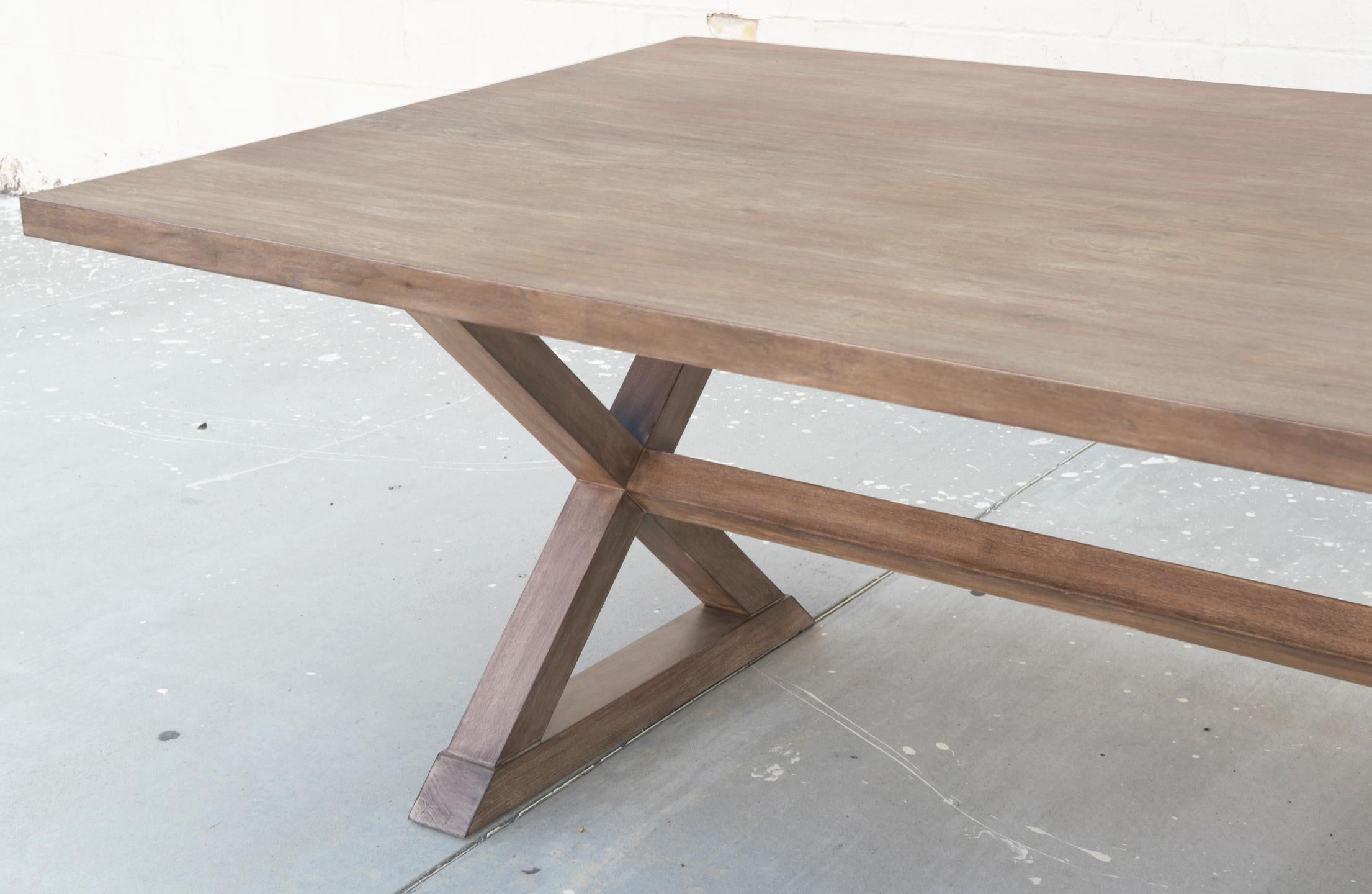 Ausziehbarer minimalistischer X- Trestle-Tisch auf Bestellung von Petersen Antiques im Angebot 5