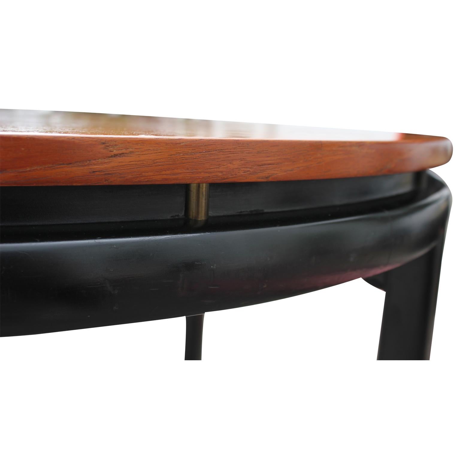 Expandable Oval Table by Michael Taylor for Baker New World Collection In Good Condition In Houston, TX