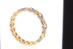 Bracelet extensible en or rose avec diamants