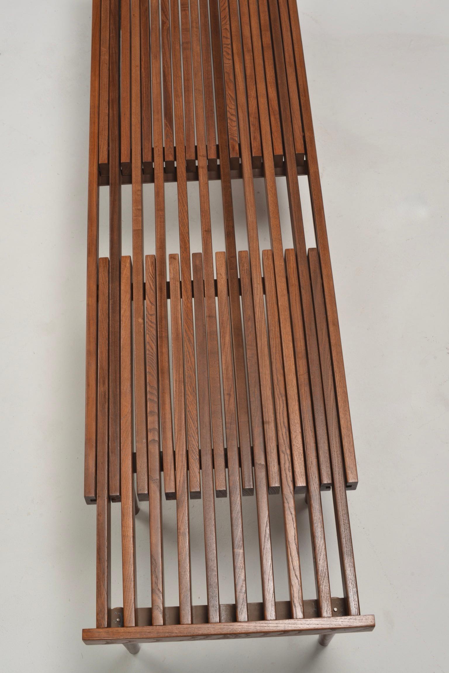 American Expandable Slat Bench by John Keal For Sale