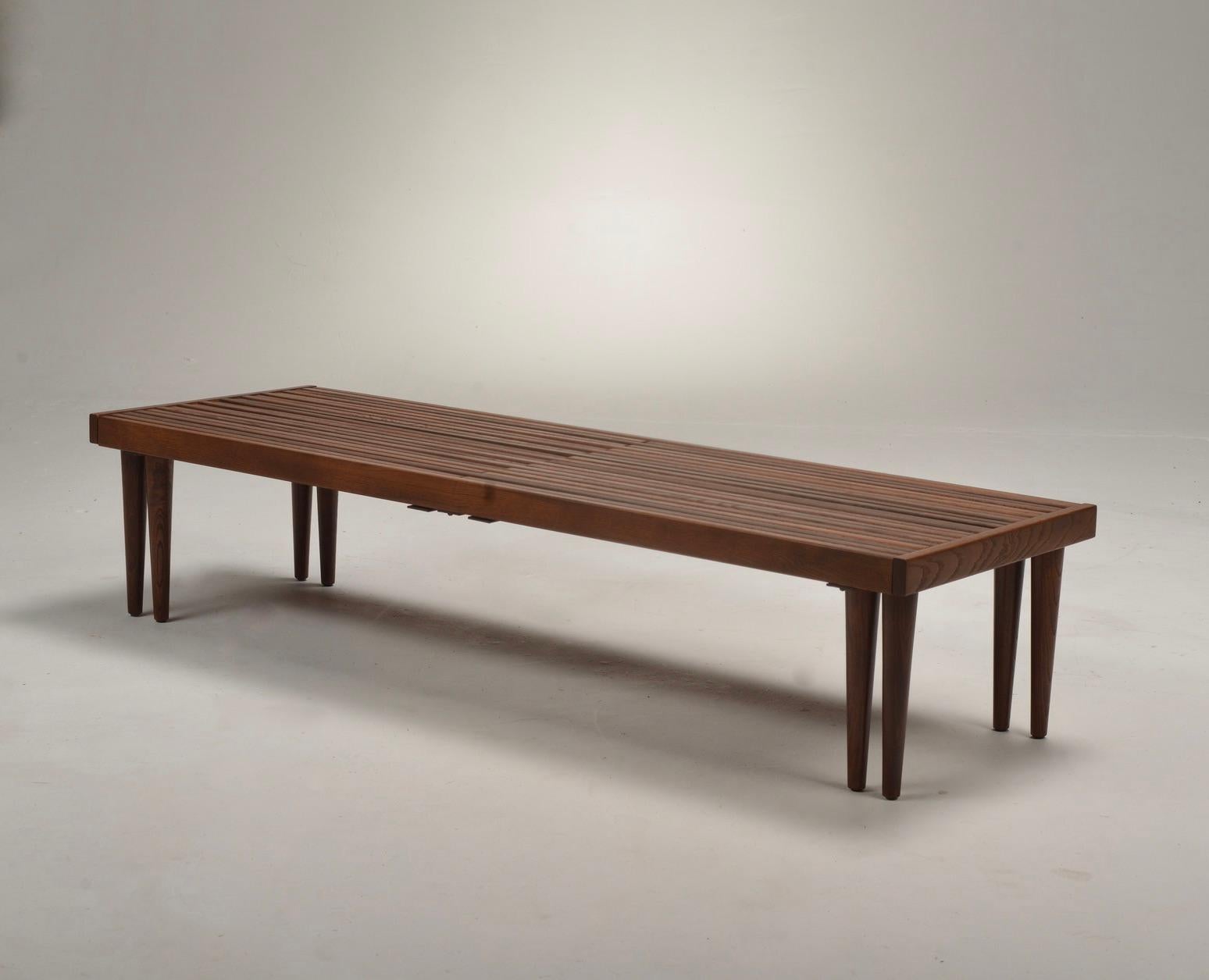 Expandable Slat Bench by John Keal For Sale 1