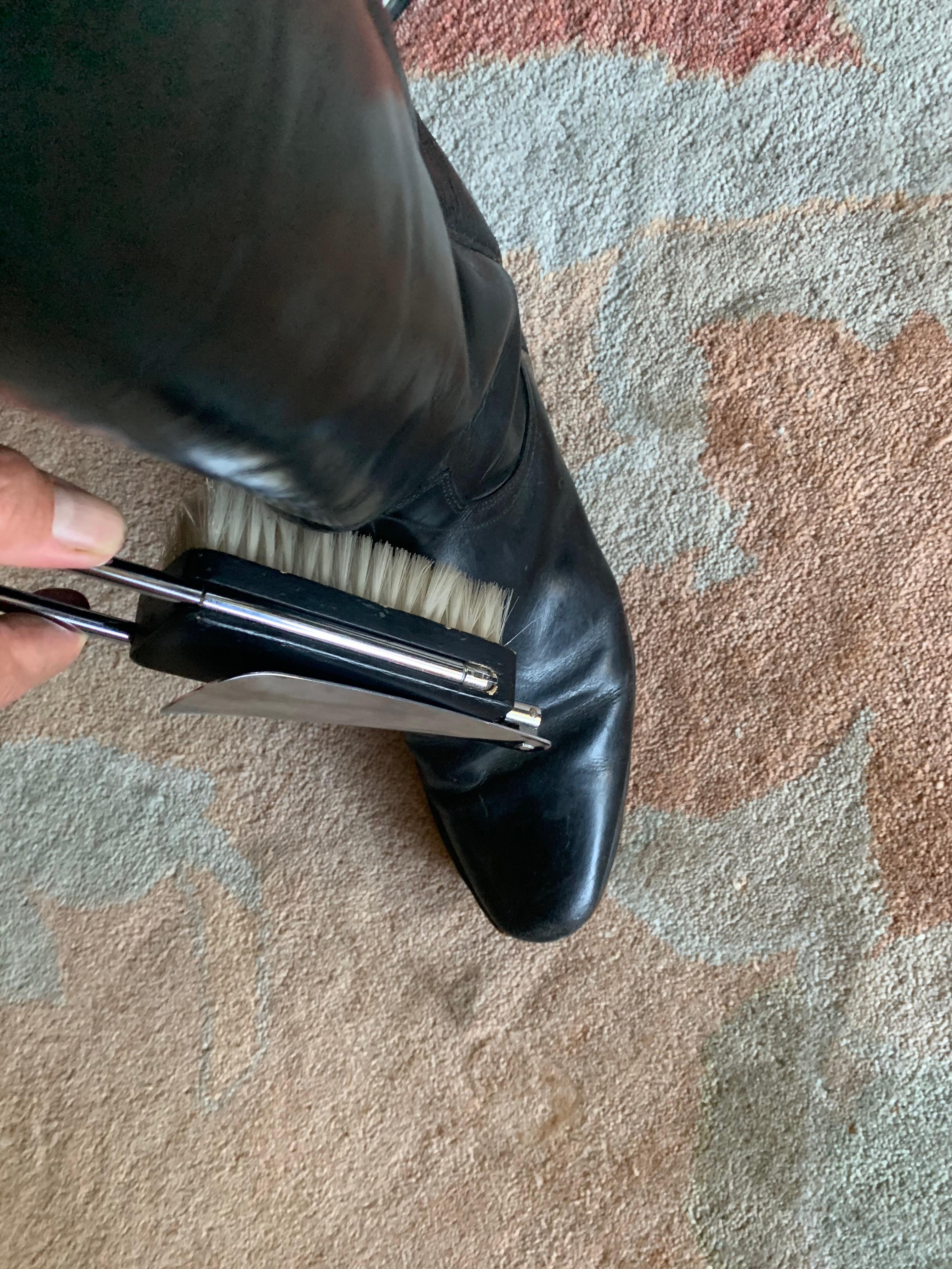 Expandable Suit or Equine Boot Brush and Shoe Horn For Sale 2