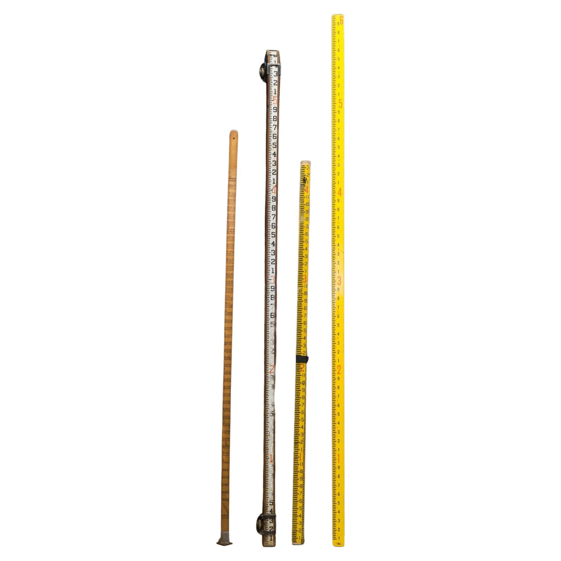 Expandable Surveyor's Poles/Logging Measuring Stick c.1940-Price Per Piece For Sale