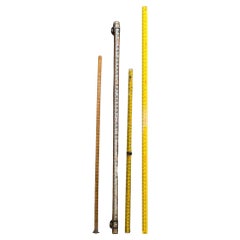 Collection of Expandable Surveyor's Poles/Logging Measuring Stick c.1940