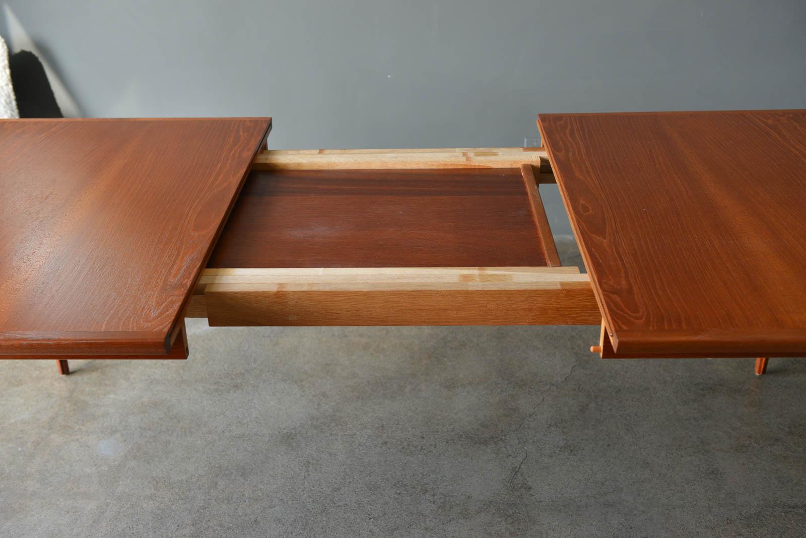 Expandable Teak Dining Table by Henry Rosengren Hansen, ca. 1960 3