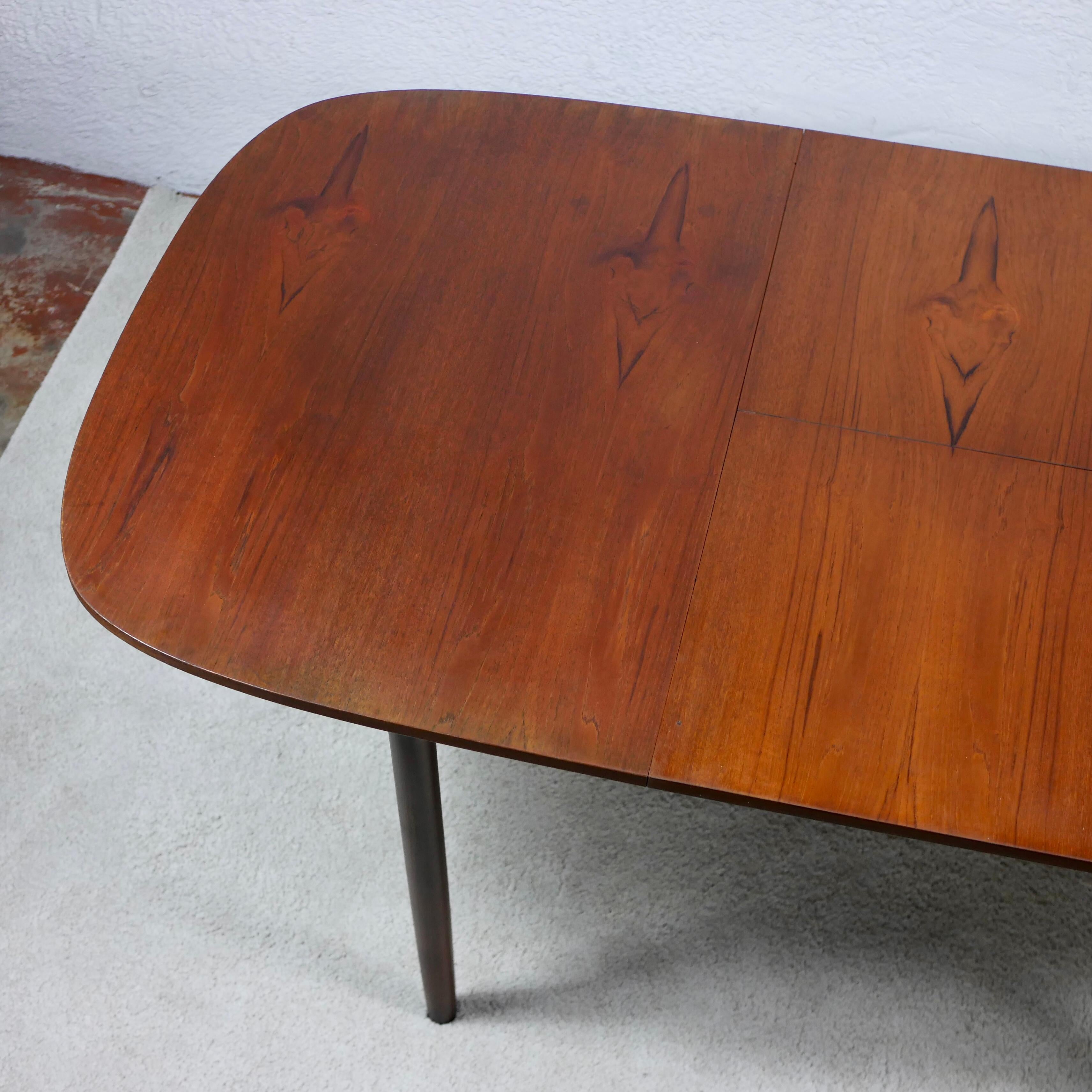 Expandable teak dining table by Ib Kofod Larsen for G-plan, 1960s 4