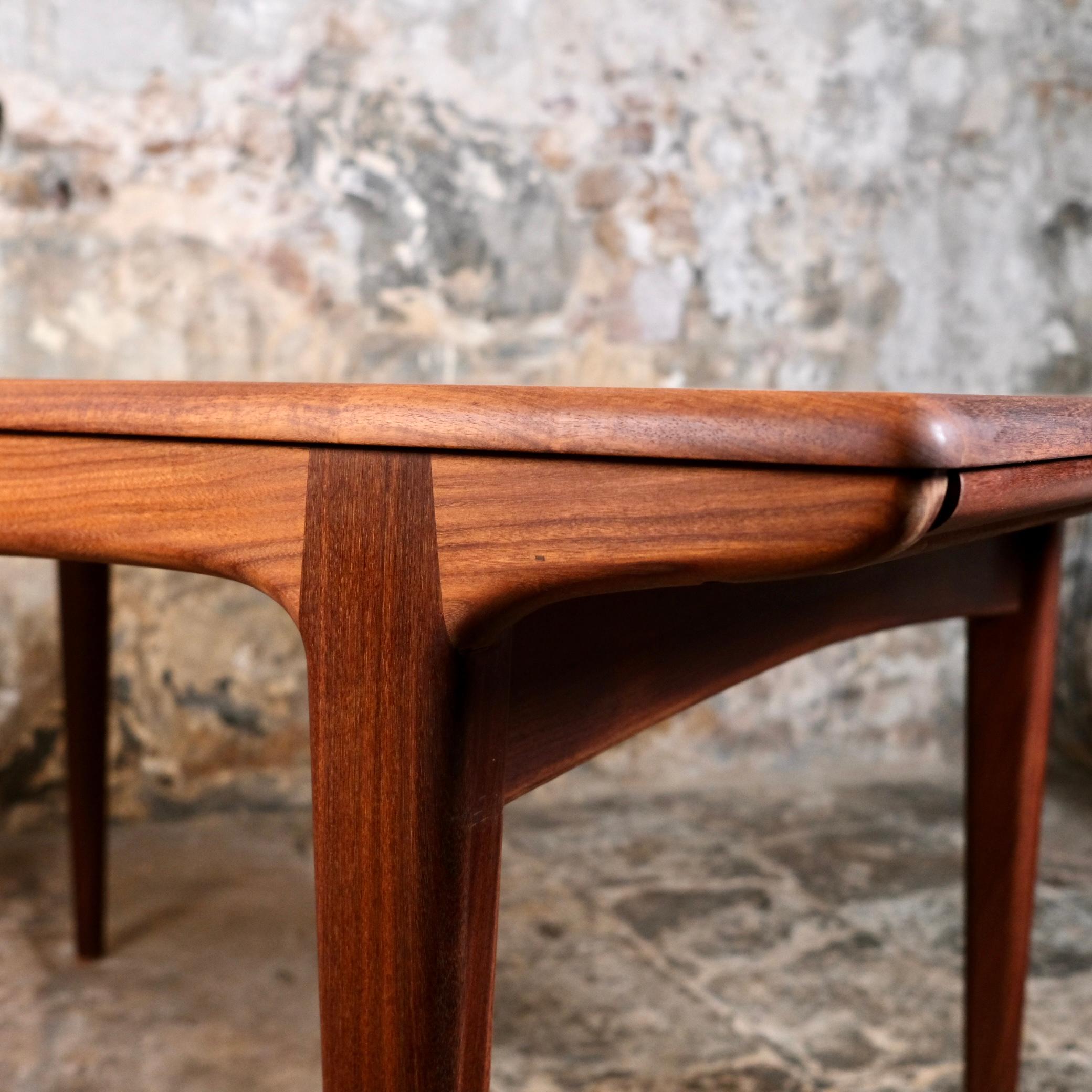 Expandable teak dining table by Johannes Andersen for Uldum Mobelfabrik, 1960s 7