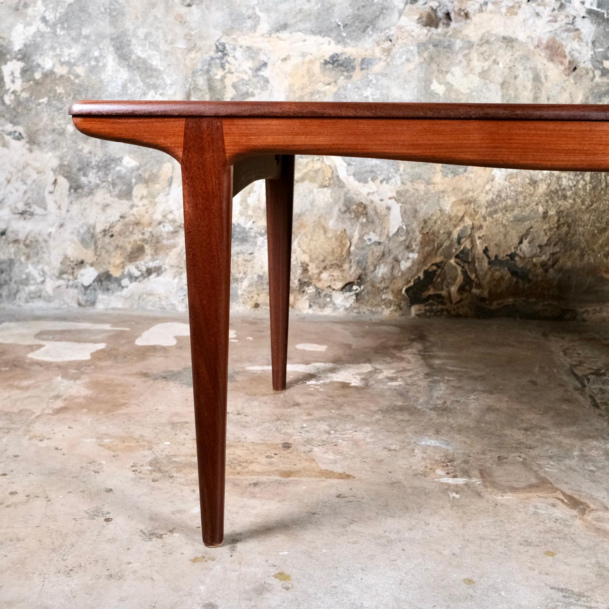 Expandable teak dining table by Johannes Andersen for Uldum Mobelfabrik, 1960s 9