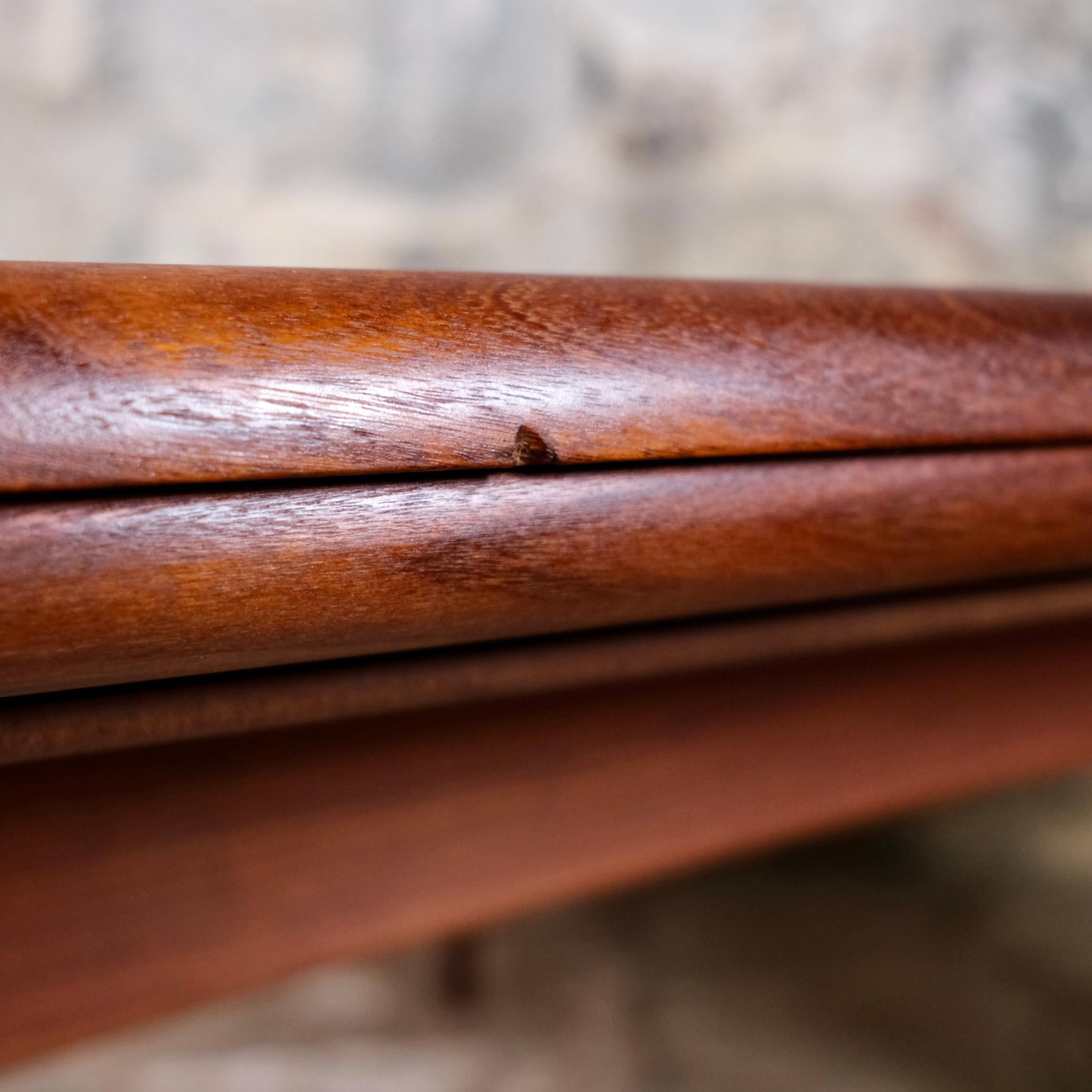 Expandable teak dining table by Johannes Andersen for Uldum Mobelfabrik, 1960s 12