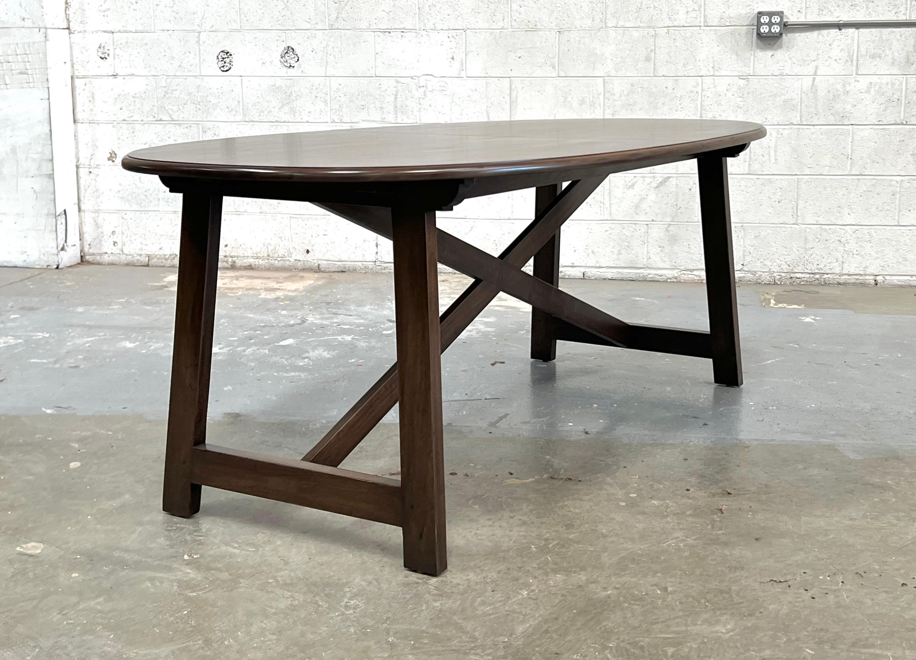 Hand-Crafted Eva Dining Table in Walnut (Expandable)  For Sale