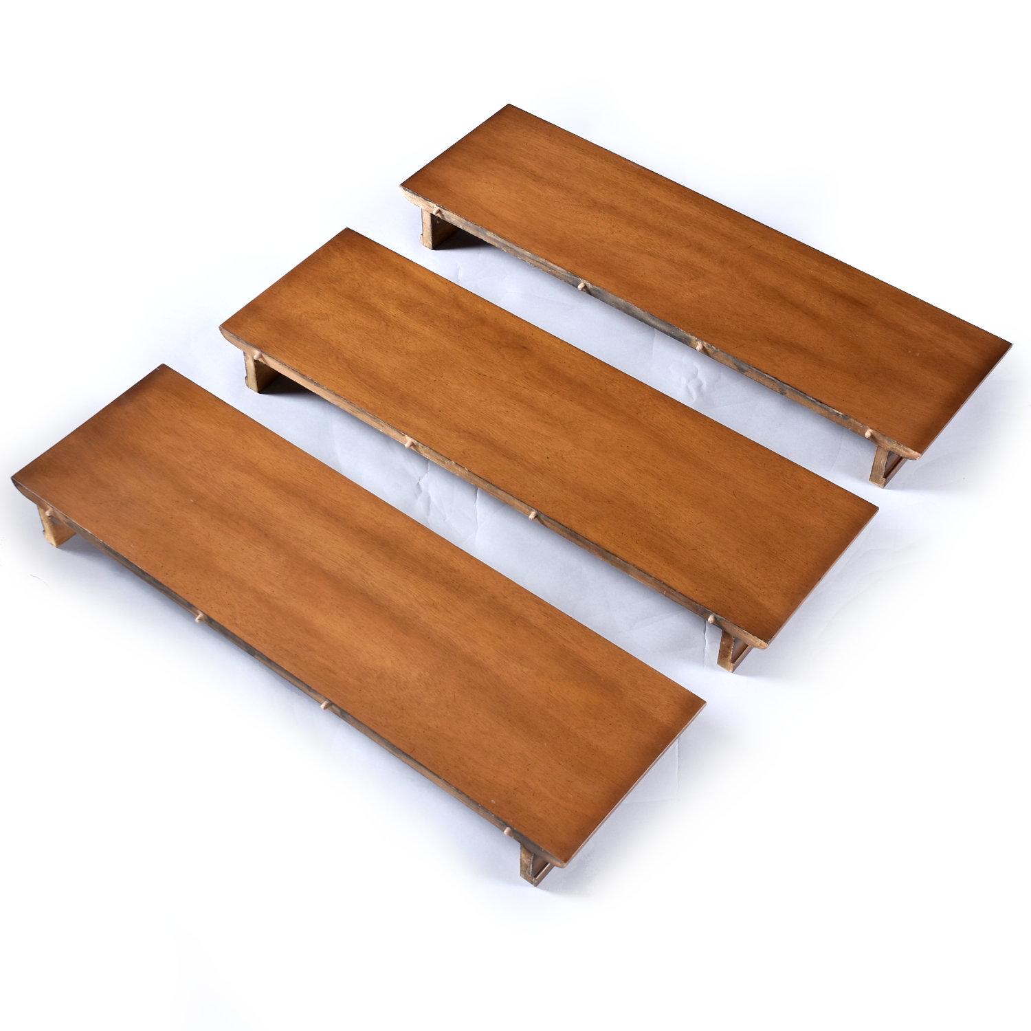 Mesa de comedor rectangular redondeada para 8 personas, moderna de mediados de siglo, extensible con 3 hojas en venta 5