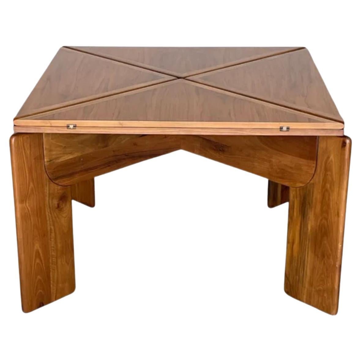 Expanding "Bigfoot" Dining Table in Walnut by Silvio Coppola, 1960s For Sale