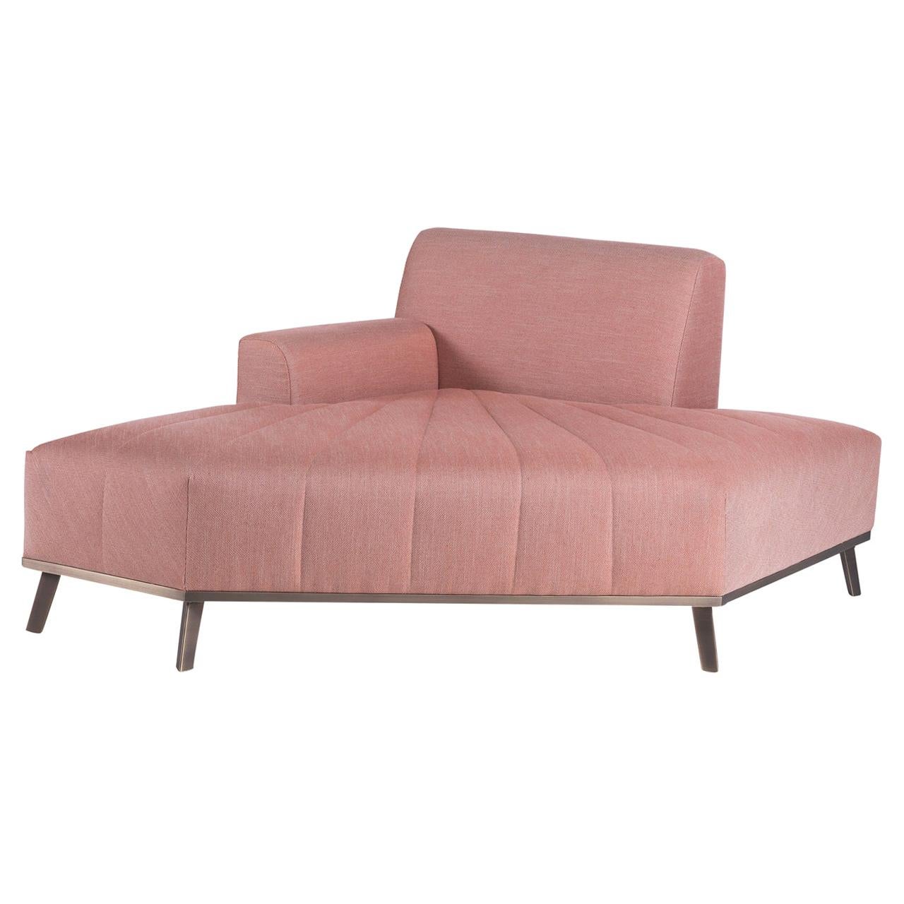 Expanding Pink Chaise Longue For Sale