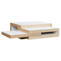 Expanding REK Coffee Table, 'Ash Wood' by Reinier de Jong