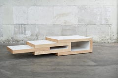 Expanding REK Coffee Table, 'Ash Wood' by Reinier de Jong