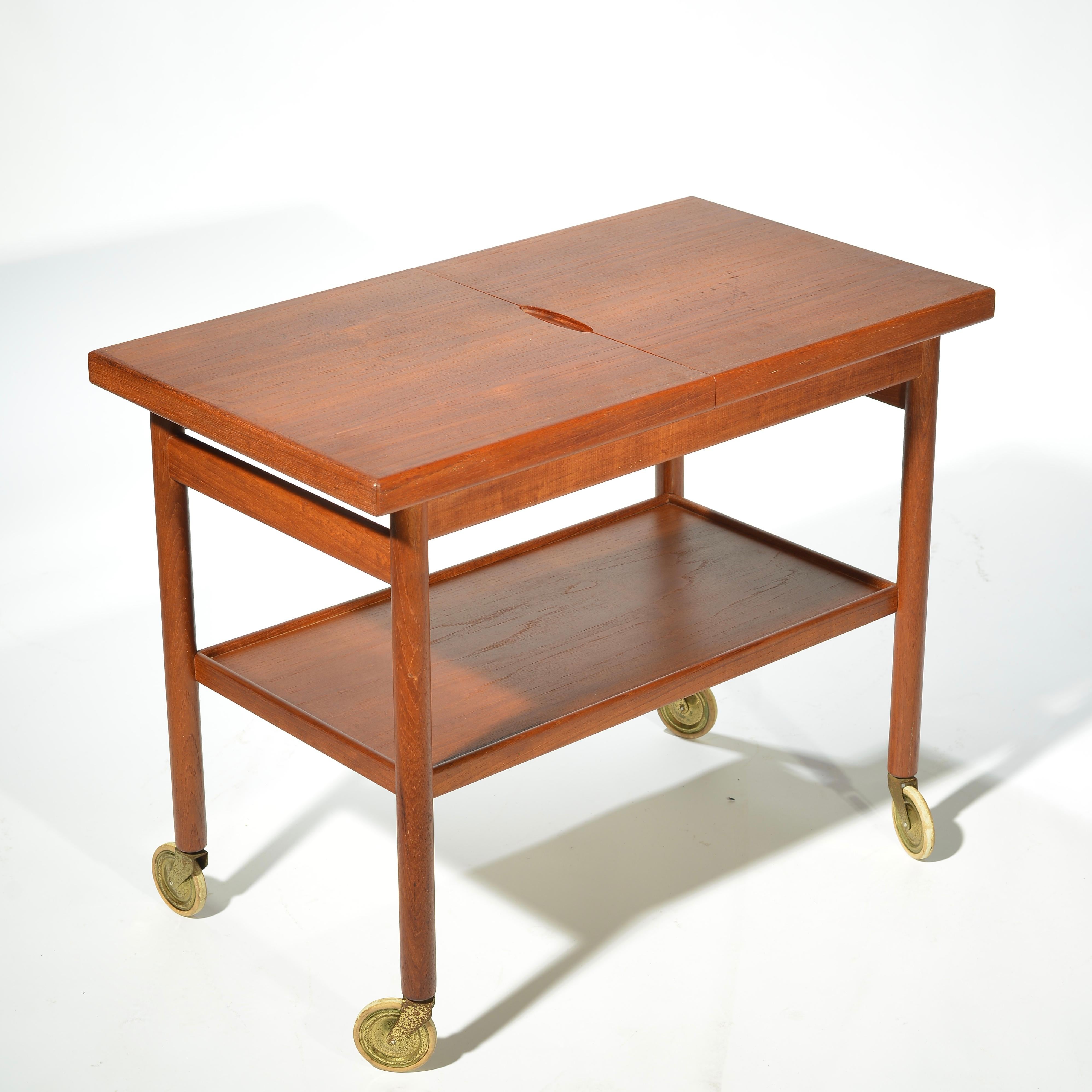 Mid-Century Modern Expanding Serving Cart by Kurt Ostervig for Jason Mobler, Denmark For Sale