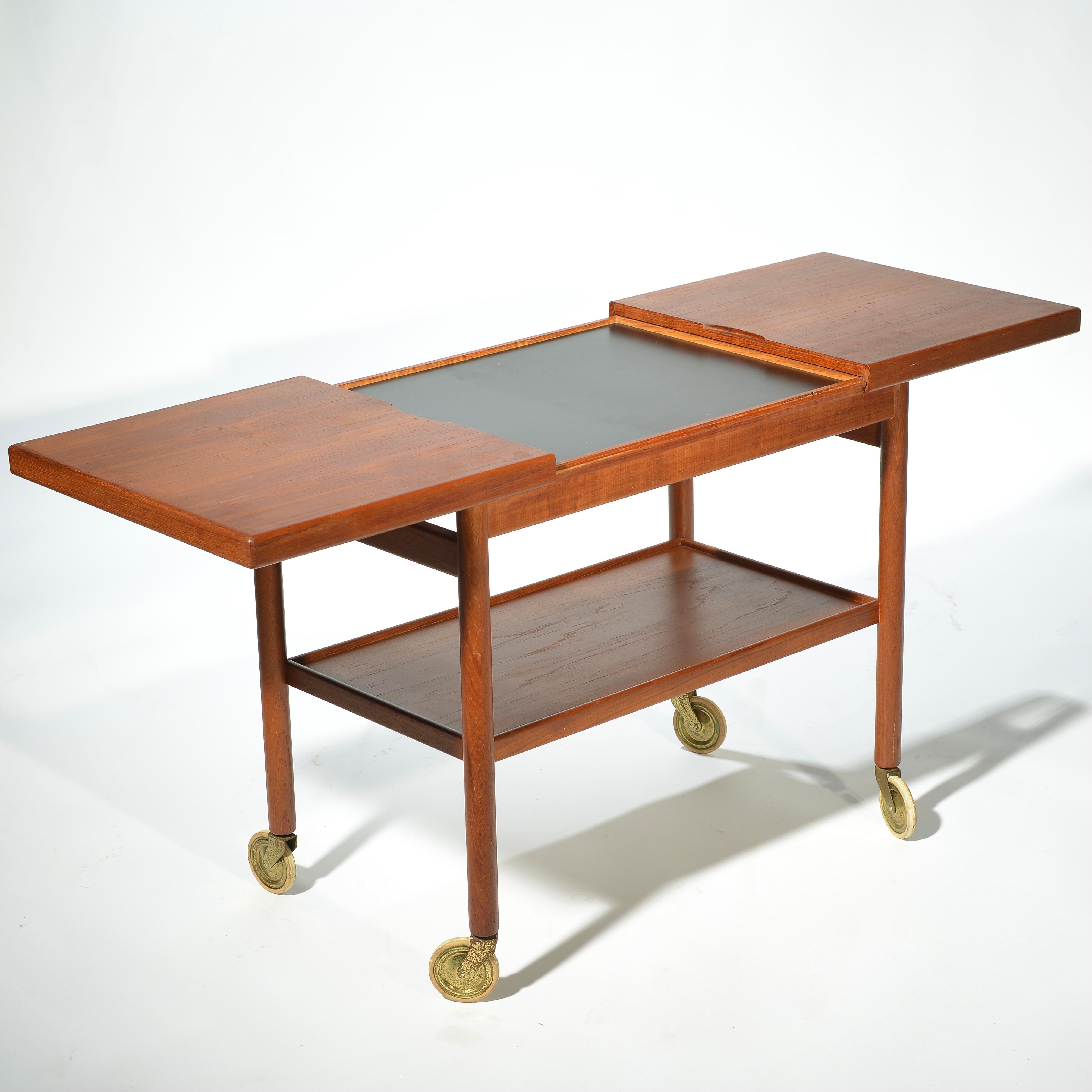 Expanding Serving Cart by Kurt Ostervig for Jason Mobler, Denmark In Good Condition For Sale In Los Angeles, CA