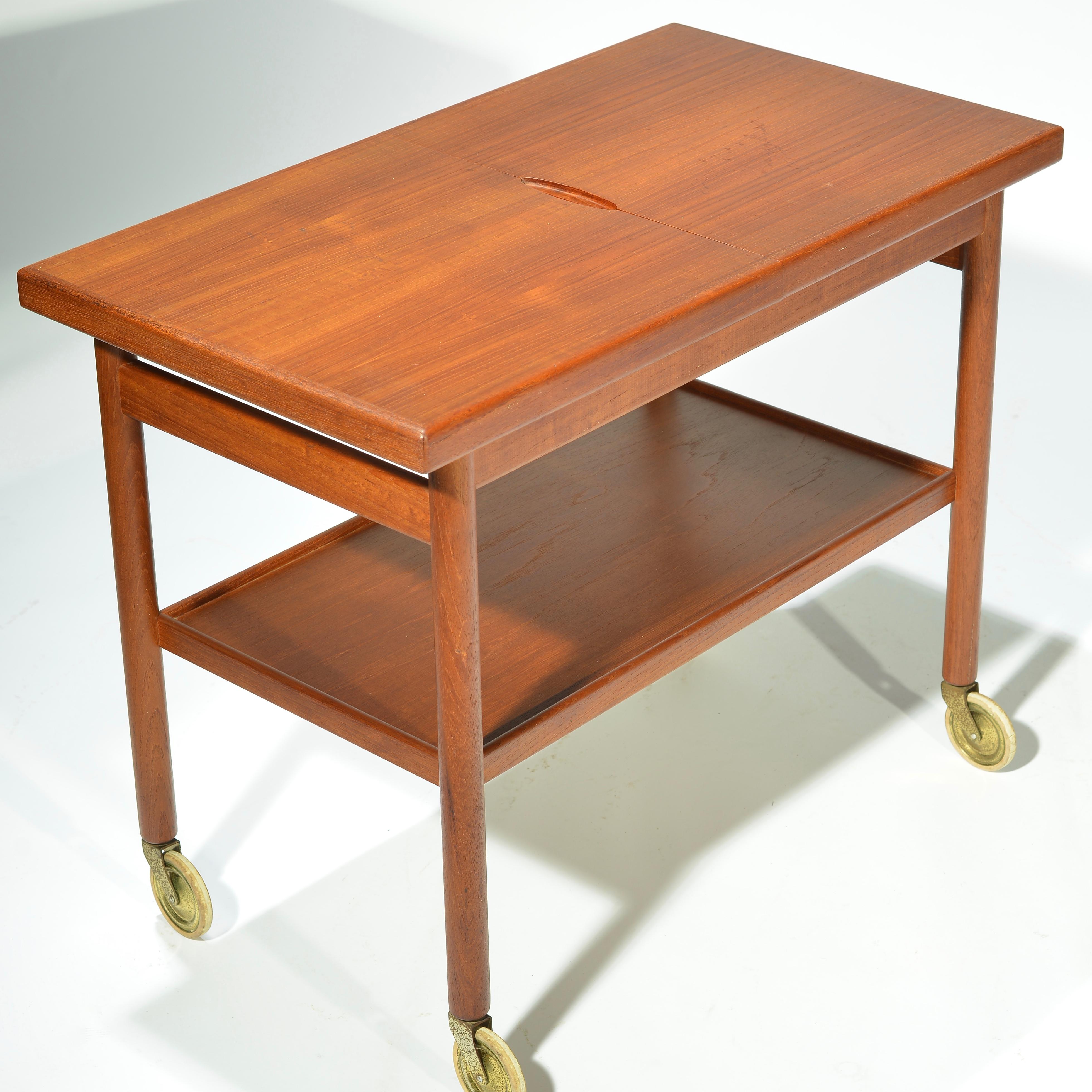 Teak Expanding Serving Cart by Kurt Ostervig for Jason Mobler, Denmark For Sale