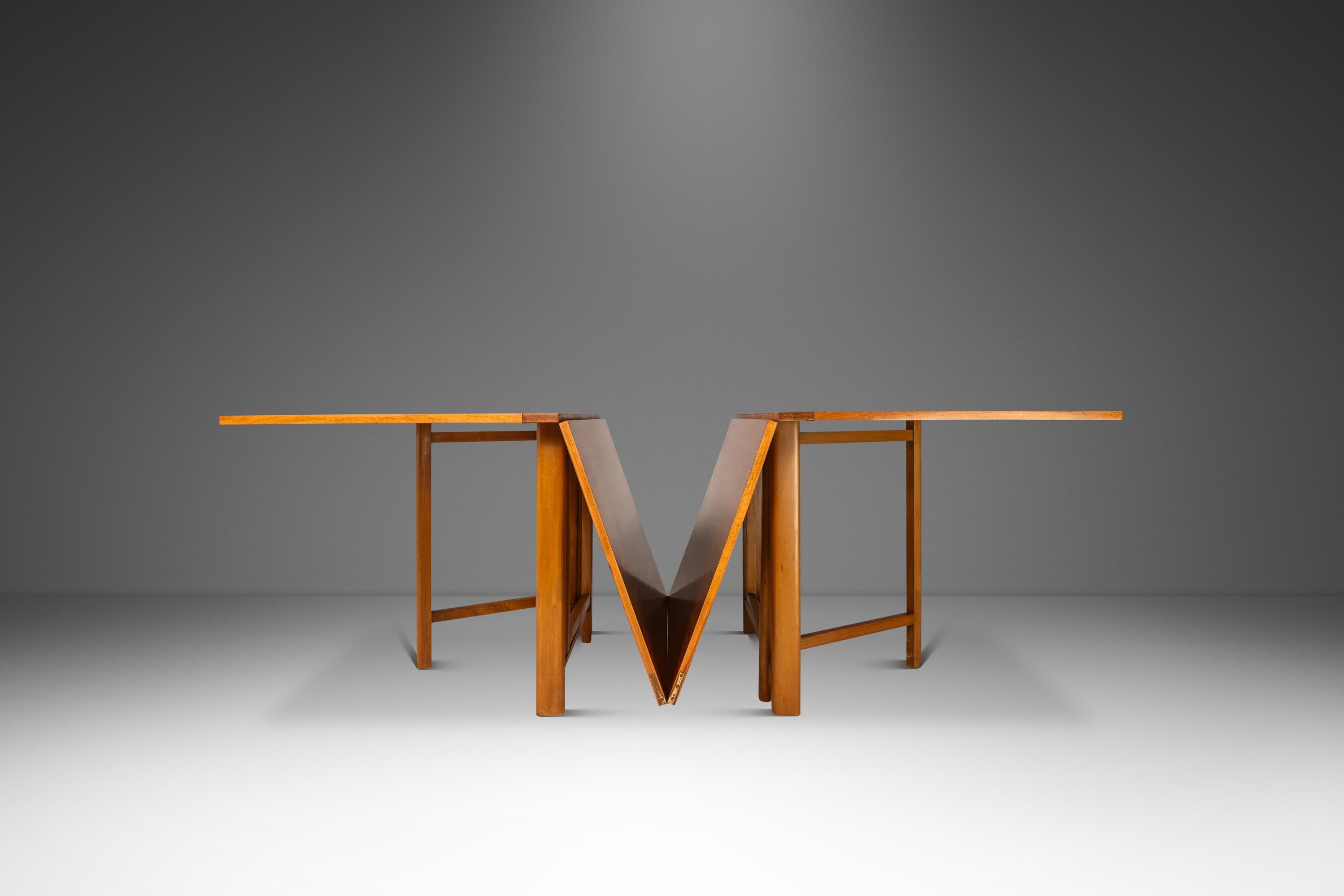Expanding Table in the Style of the Maria Flap, Bruno Mathsson Yugoslavia, 1960s In Good Condition For Sale In Deland, FL