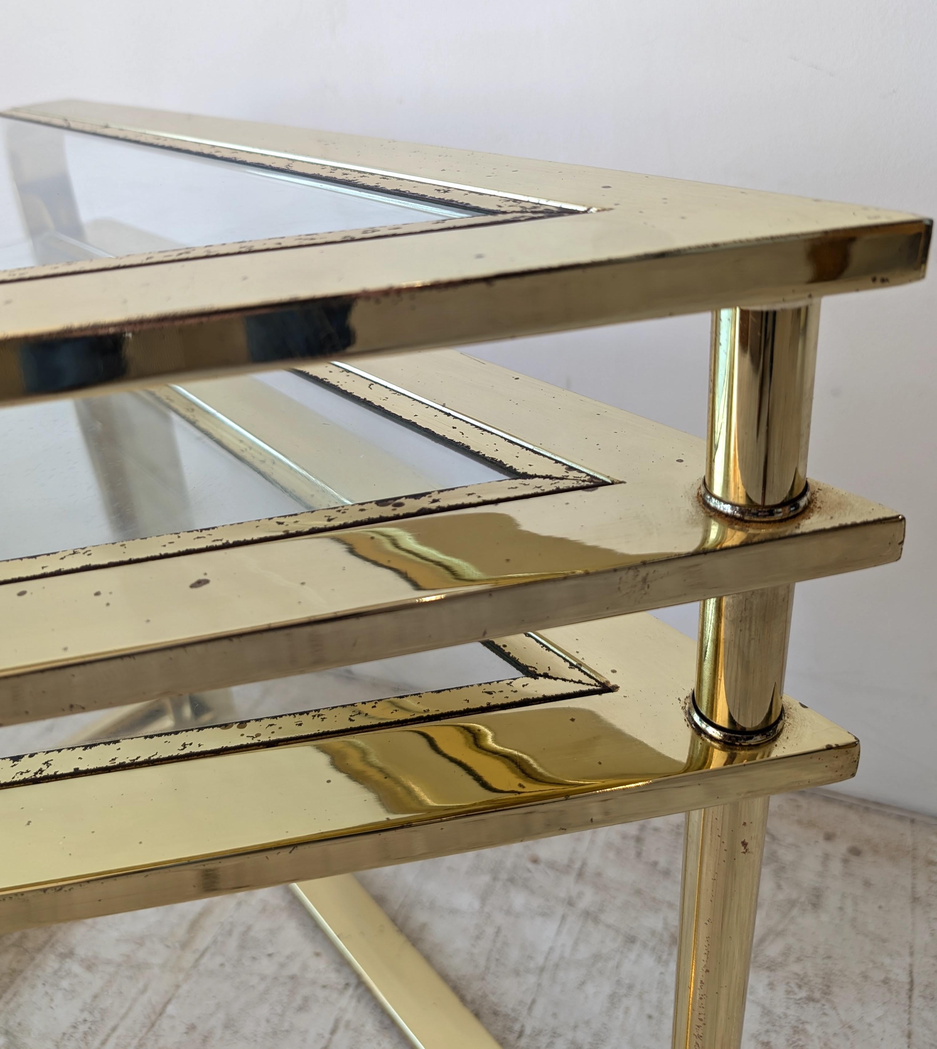 Expanding Three Tier Coffee Table by Design Institute of America 'Dia', 1980 For Sale 5