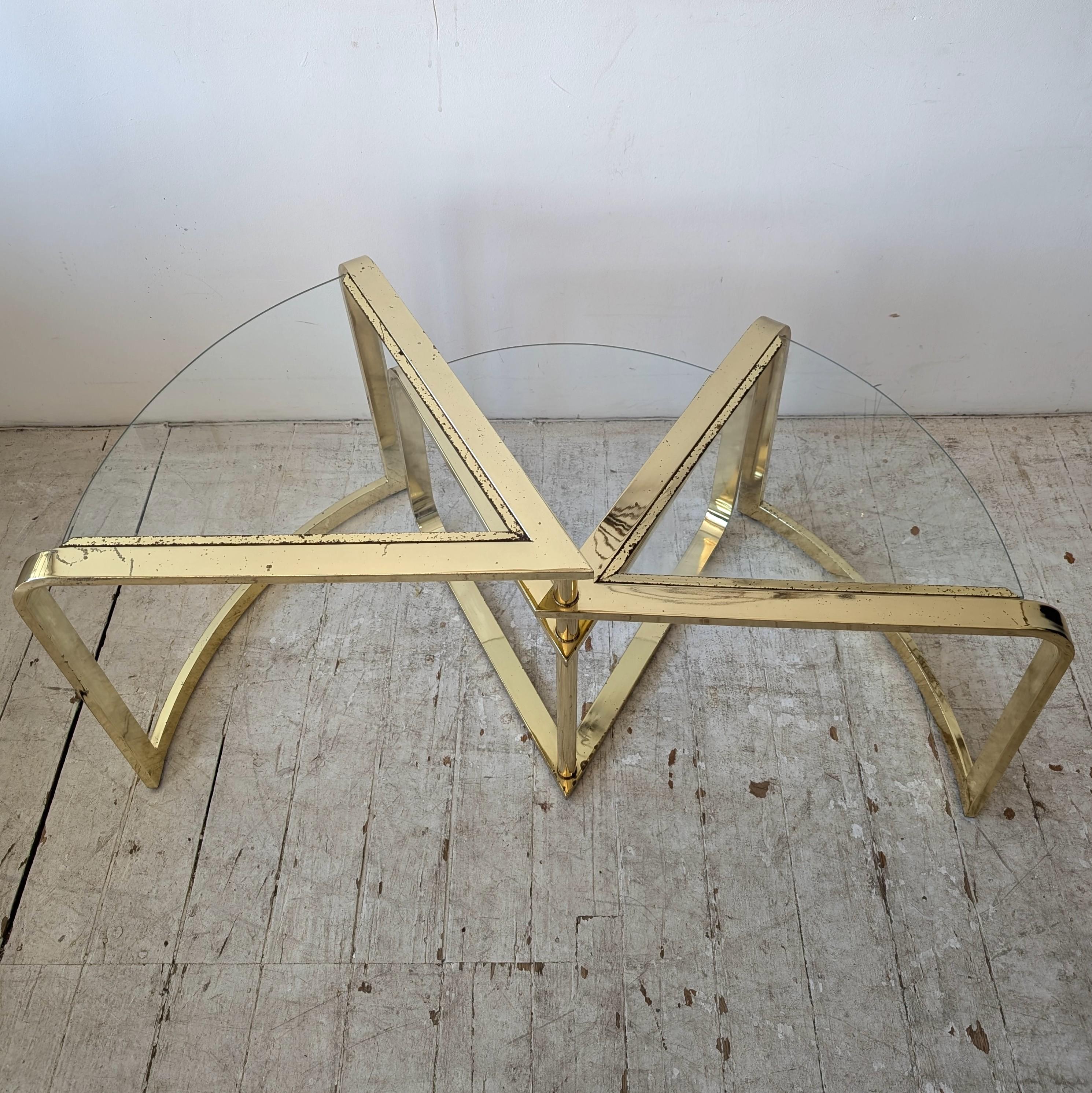 Metal Expanding Three Tier Coffee Table by Design Institute of America 'Dia', 1980 For Sale