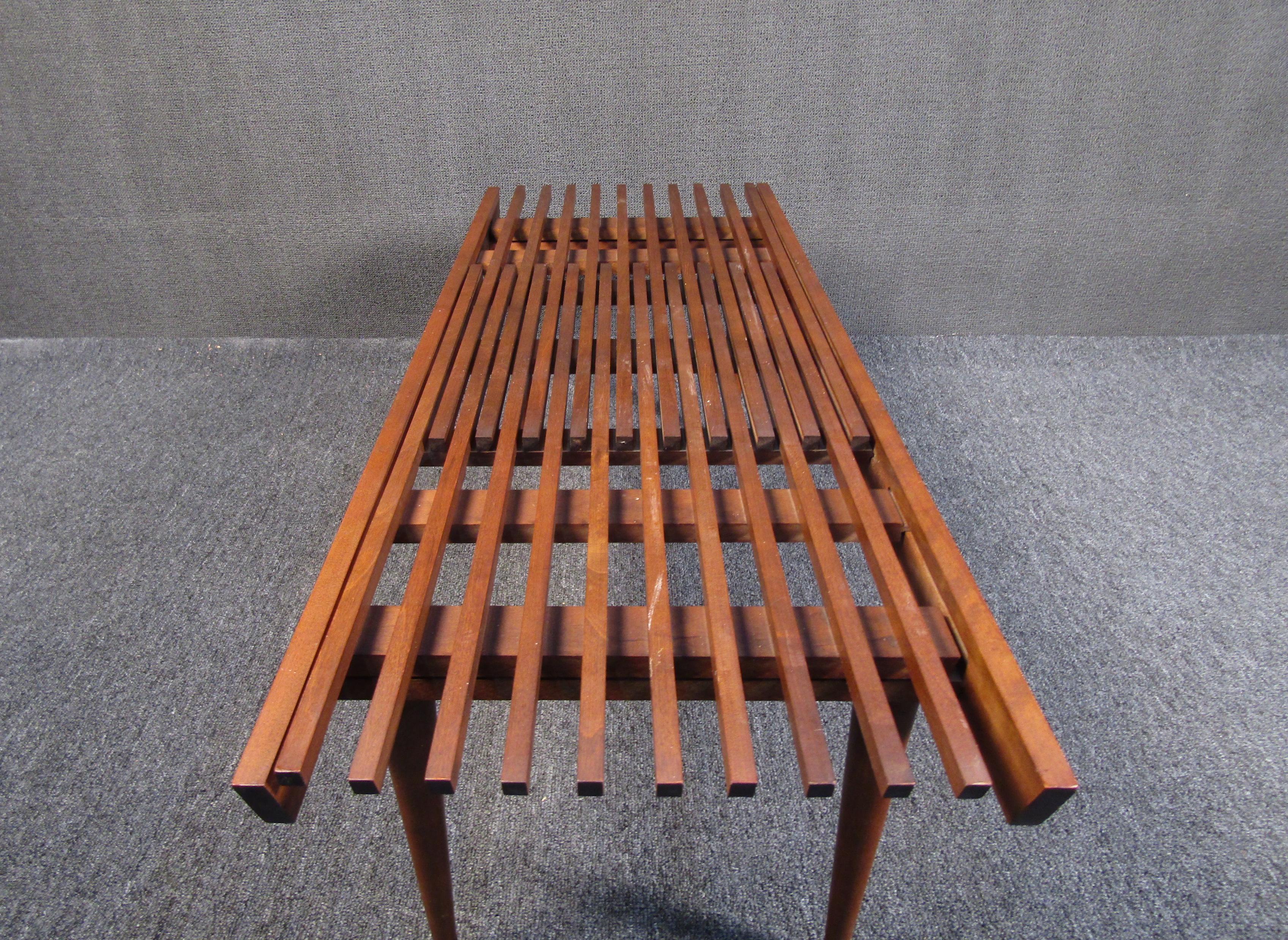 Expanding Vintage Slat Bench 2