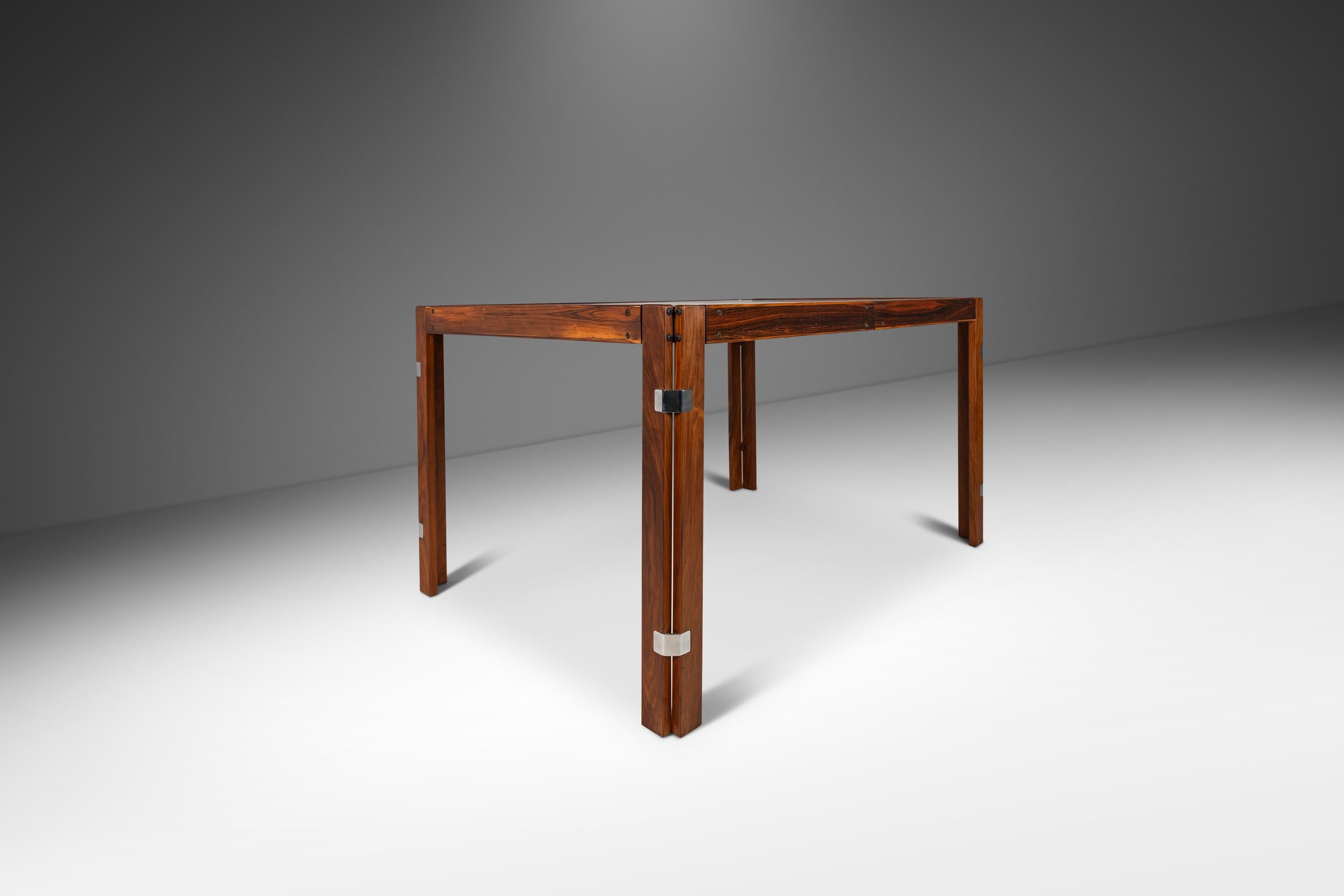 Mid-Century Modern Expansion Dining Table in Rosewood in the Manner of Percival Lafer, Canada, 1960 For Sale