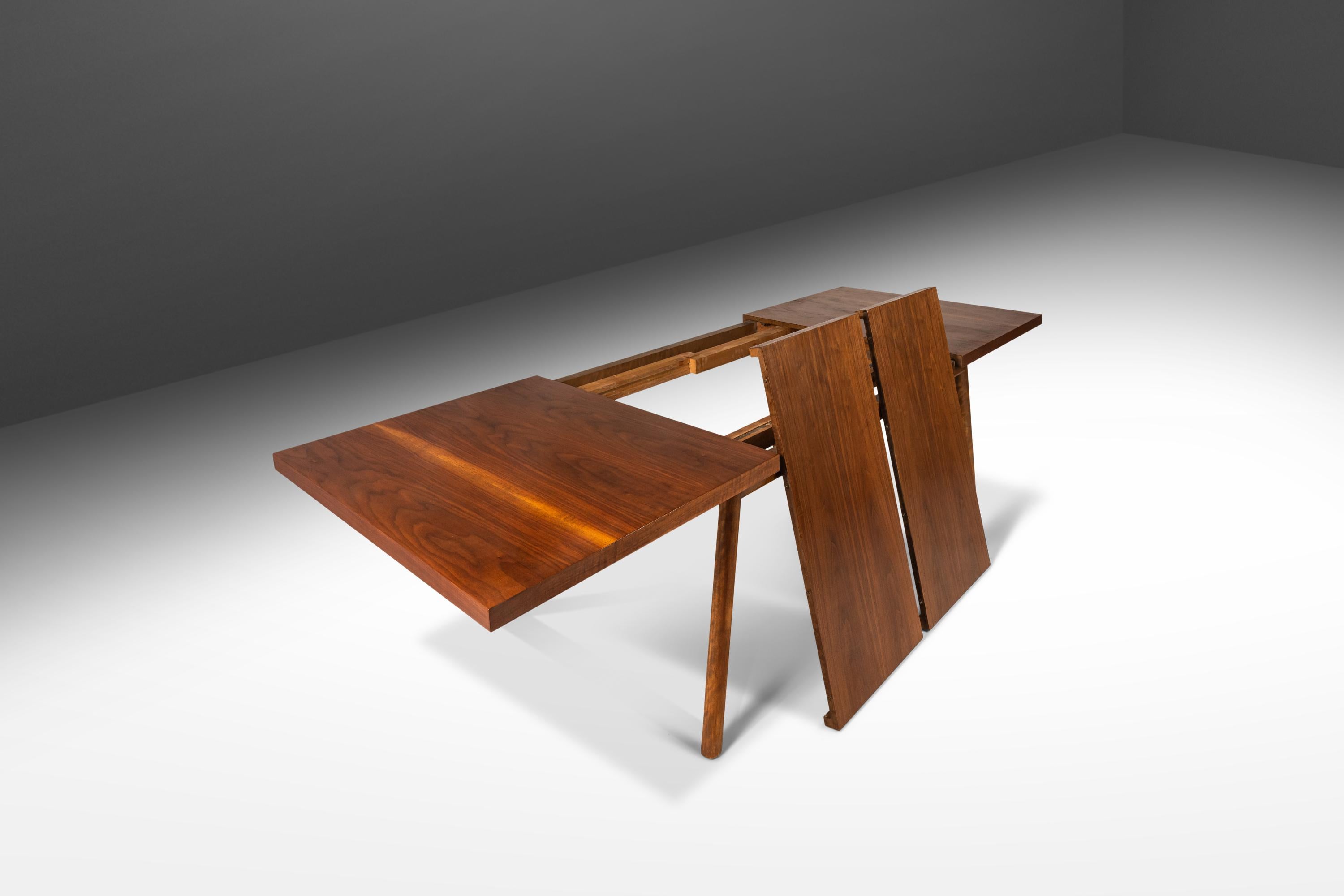 Expansion Dining Table in Walnut by T.H. Robsjohn-Gibbings for Widdicomb, 1950's 10
