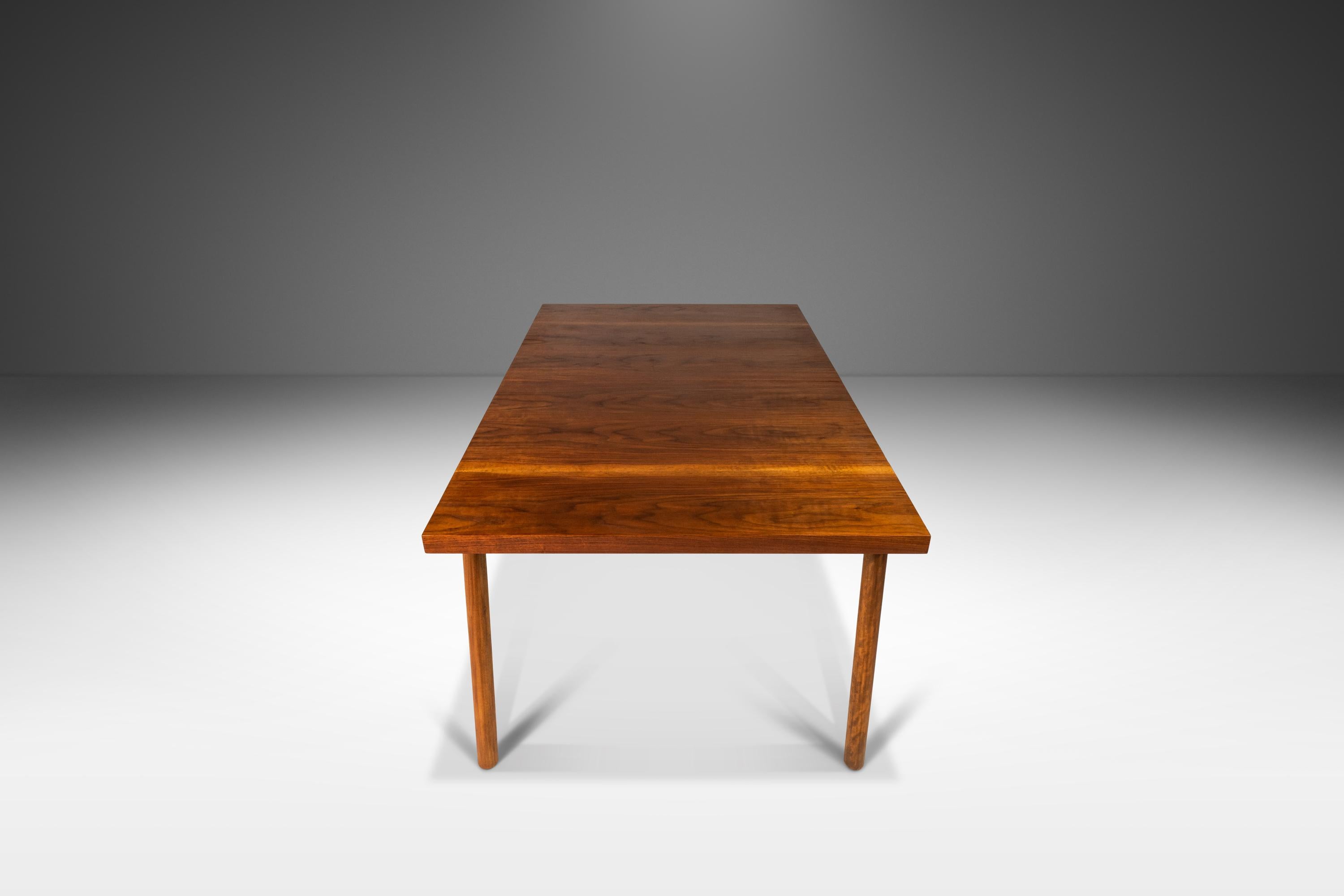 Mid-Century Modern Expansion Dining Table in Walnut by T.H. Robsjohn-Gibbings for Widdicomb, 1950's