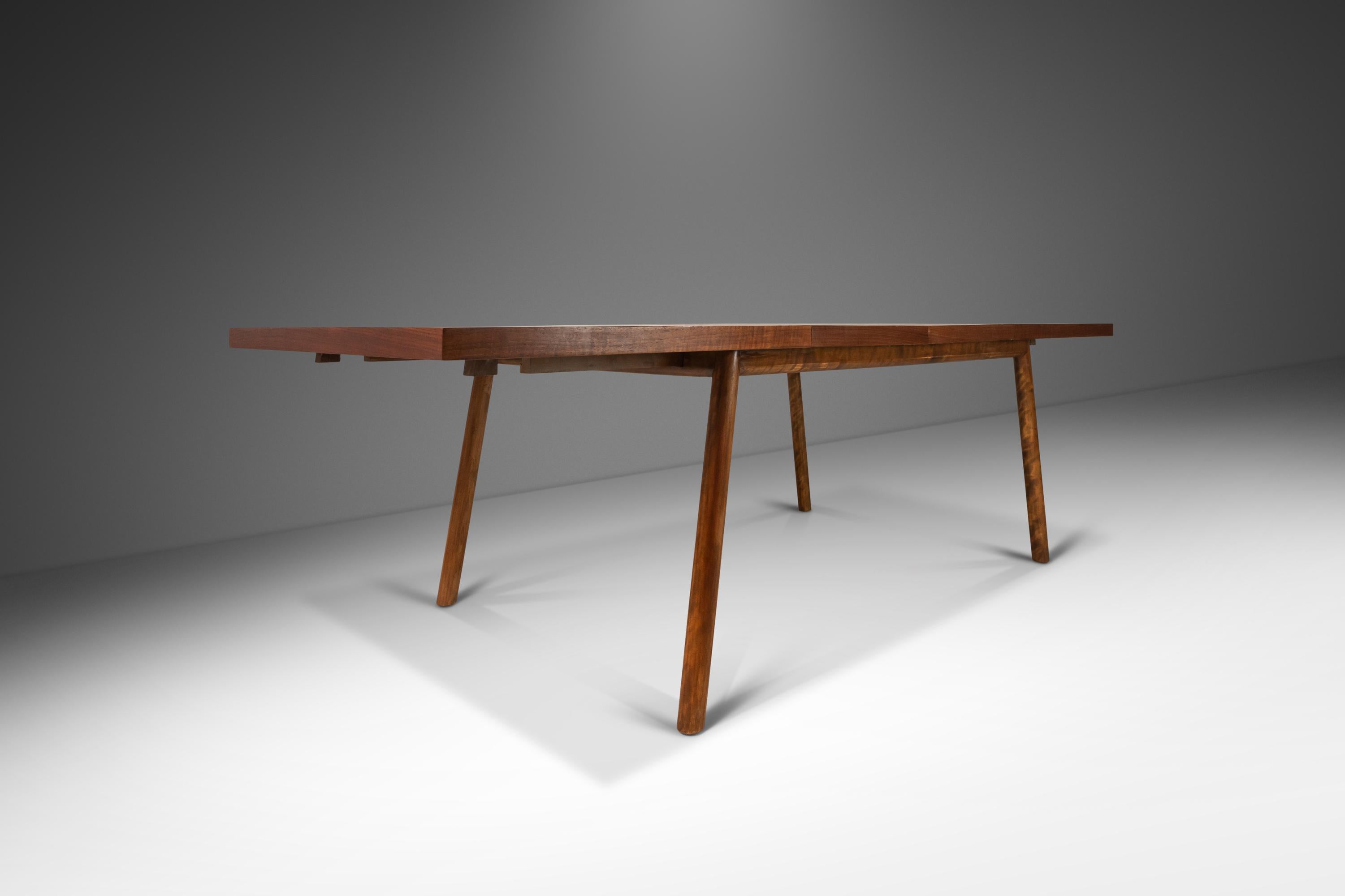 Expansion Dining Table in Walnut by T.H. Robsjohn-Gibbings for Widdicomb, 1950's 1