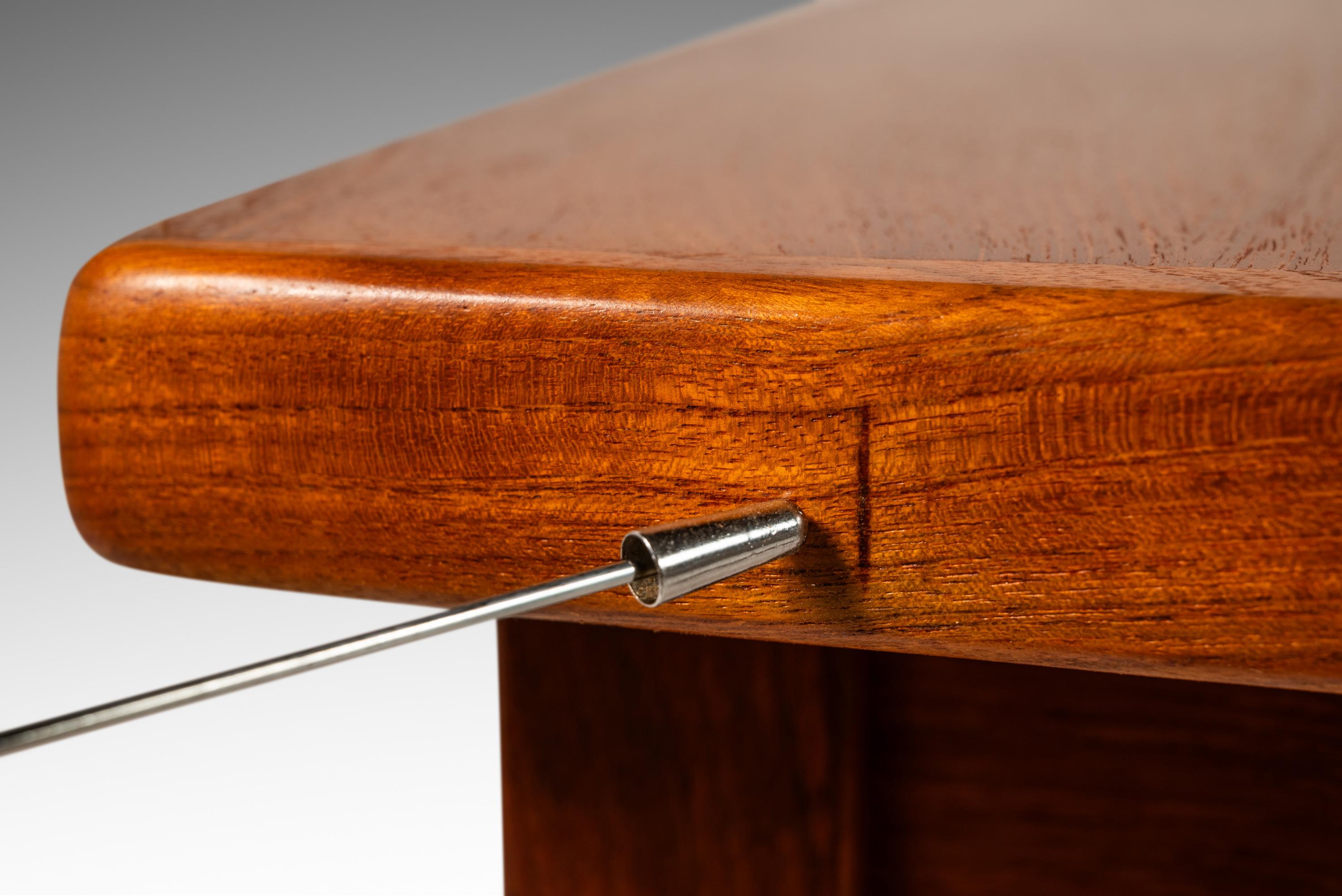 Expansion Dining Table w/ Stow-in-Table Leaves in Teak by D-SCAN, c. 1970's For Sale 6