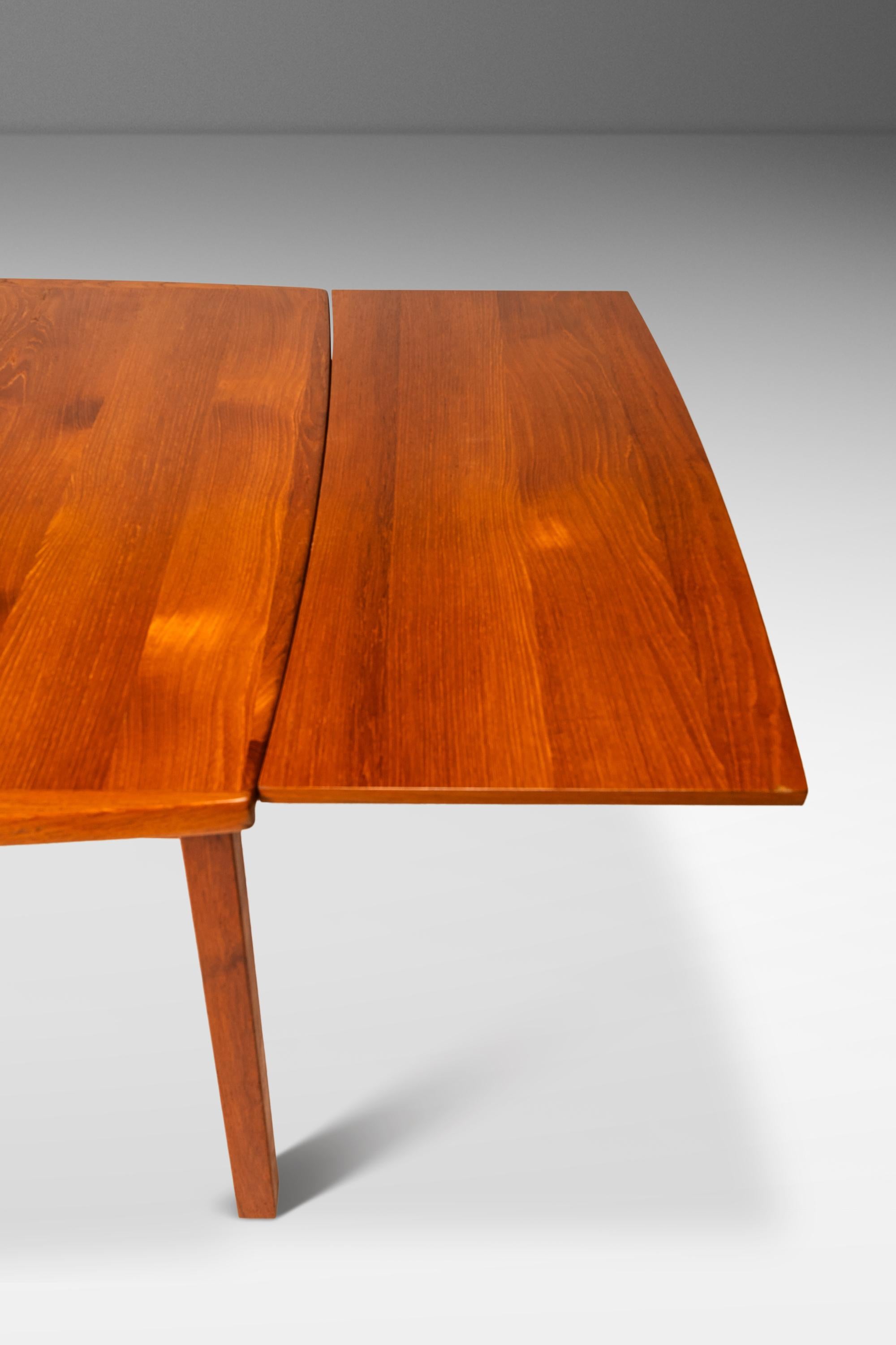 Expansion Dining Table w/ Stow-in-Table Leaves in Teak by D-SCAN, c. 1970's For Sale 10