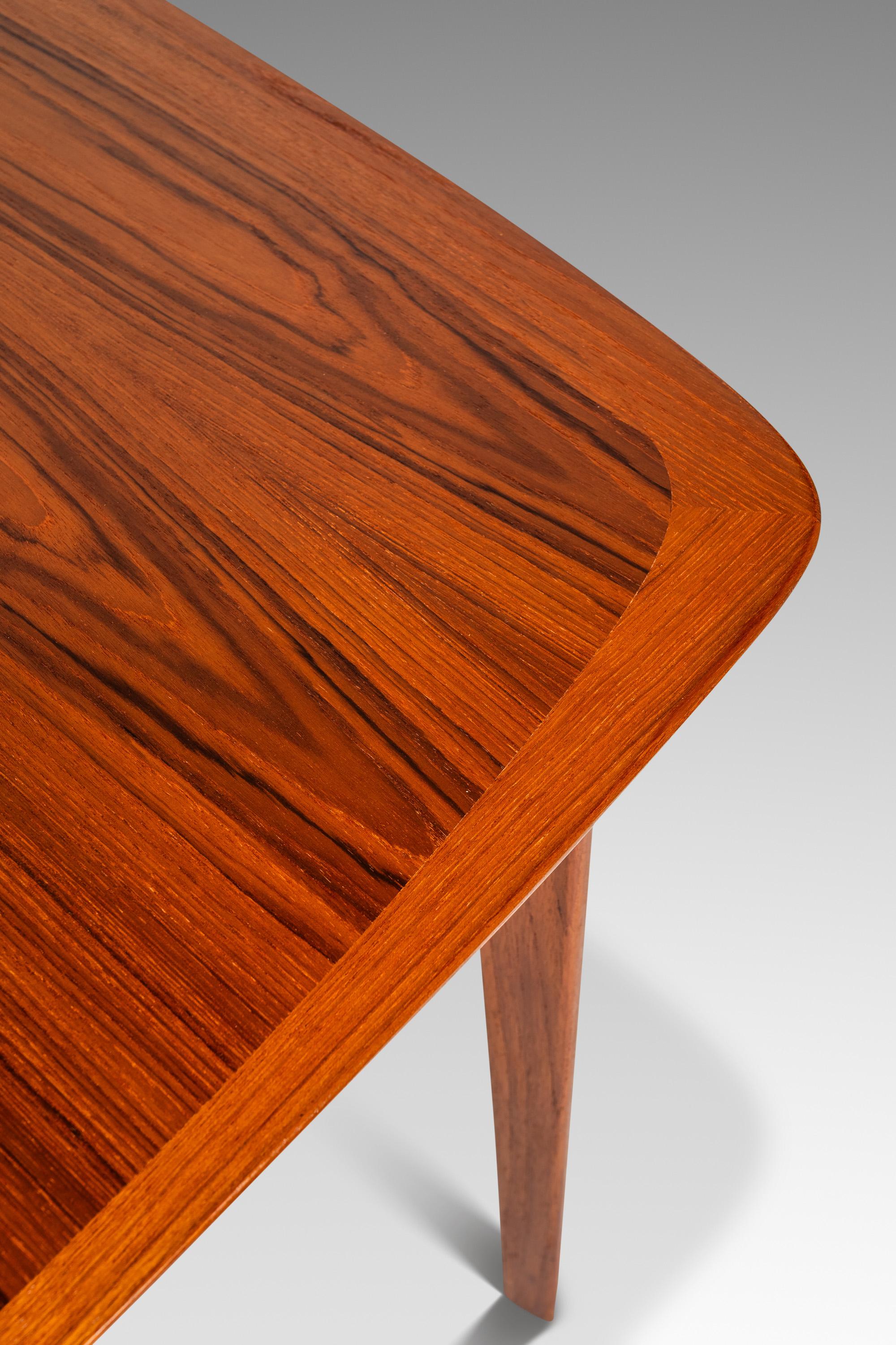 Expansion Dining Table w/ Stow-in-Table Leaves in Teak, Westnofa, Norway, 1970's For Sale 6