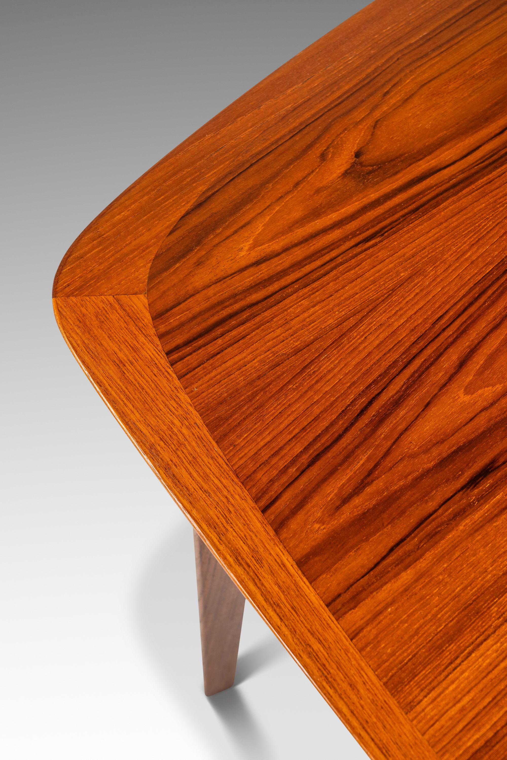 Expansion Dining Table w/ Stow-in-Table Leaves in Teak, Westnofa, Norway, 1970's For Sale 8
