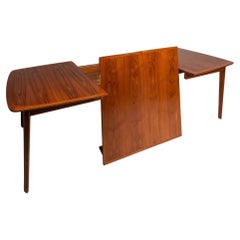 Expansion Dining Table w/ Stow-in-Table Leaves in Teak, Westnofa, Norway, 1970's