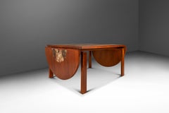 Expansion Dropleaf Table in Teak w/ Tile, Ox Art, Ansager Møbler, Denmark, 1977s