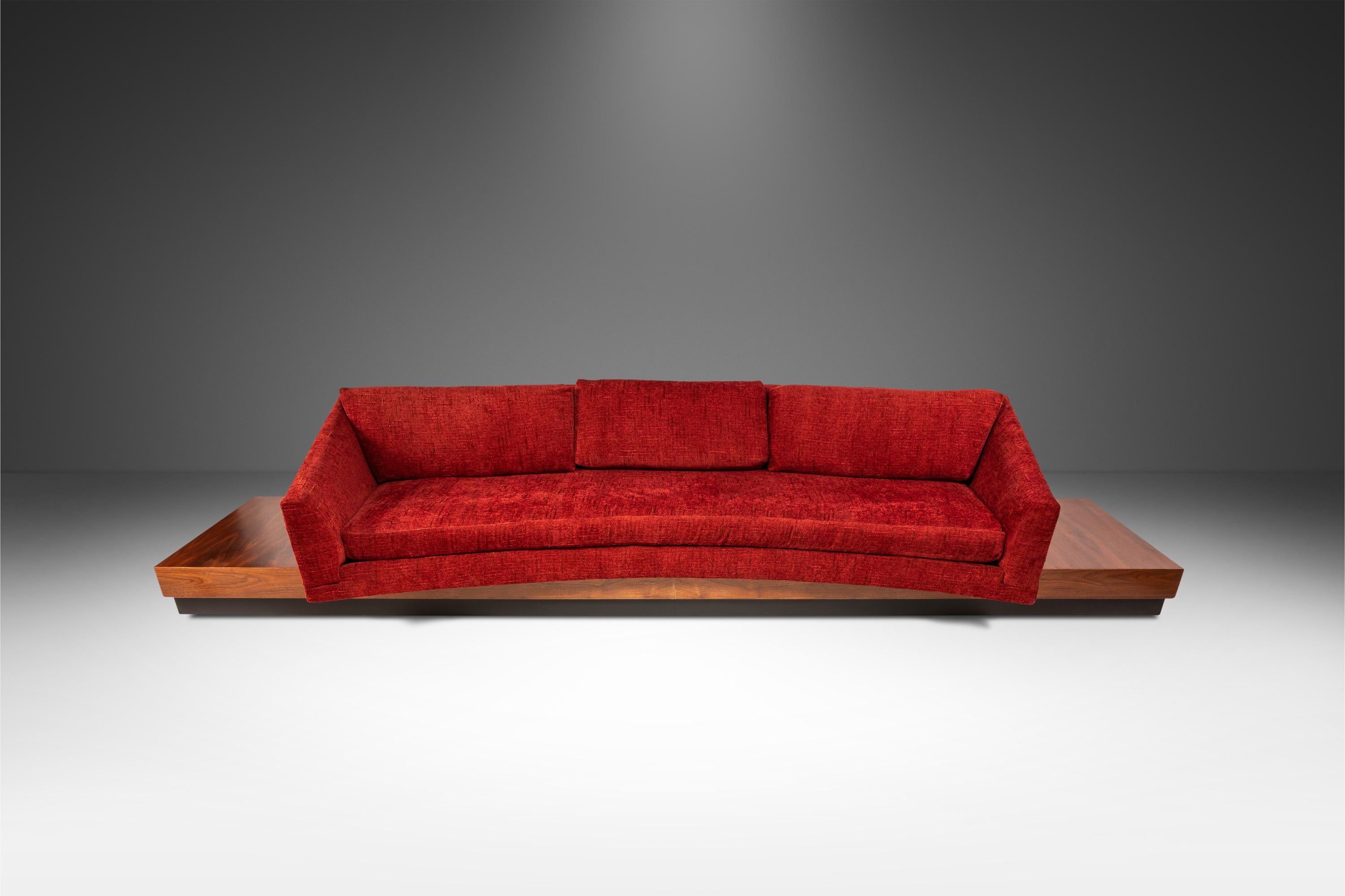 Fabric Expansive 12-Foot Platform Sofa by Adrian Pearsall for Craft Associates, 1960s For Sale