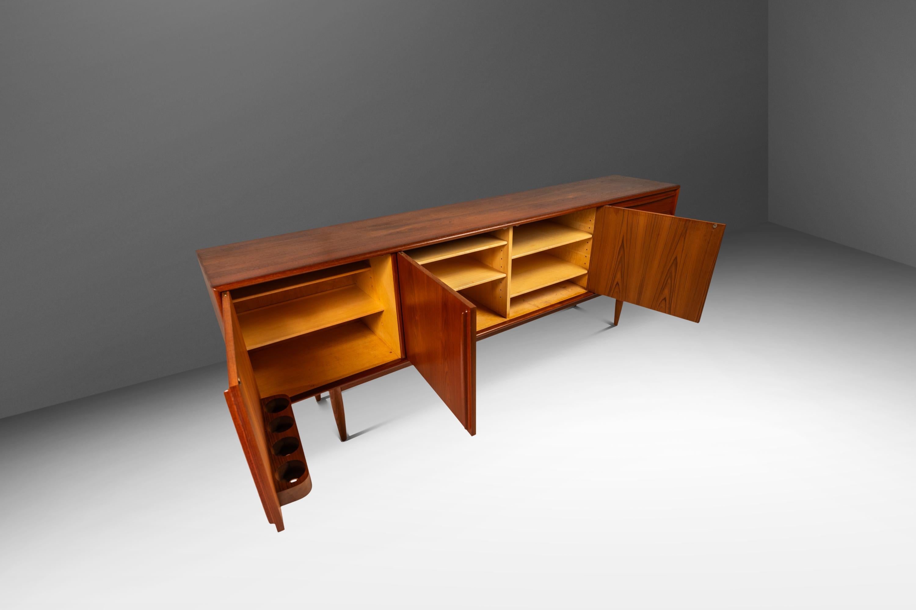 Danish Expansive 8ft Credenza, Svend A. Madsen, Falster Møbelfabrik, Denmark, c. 1960s For Sale