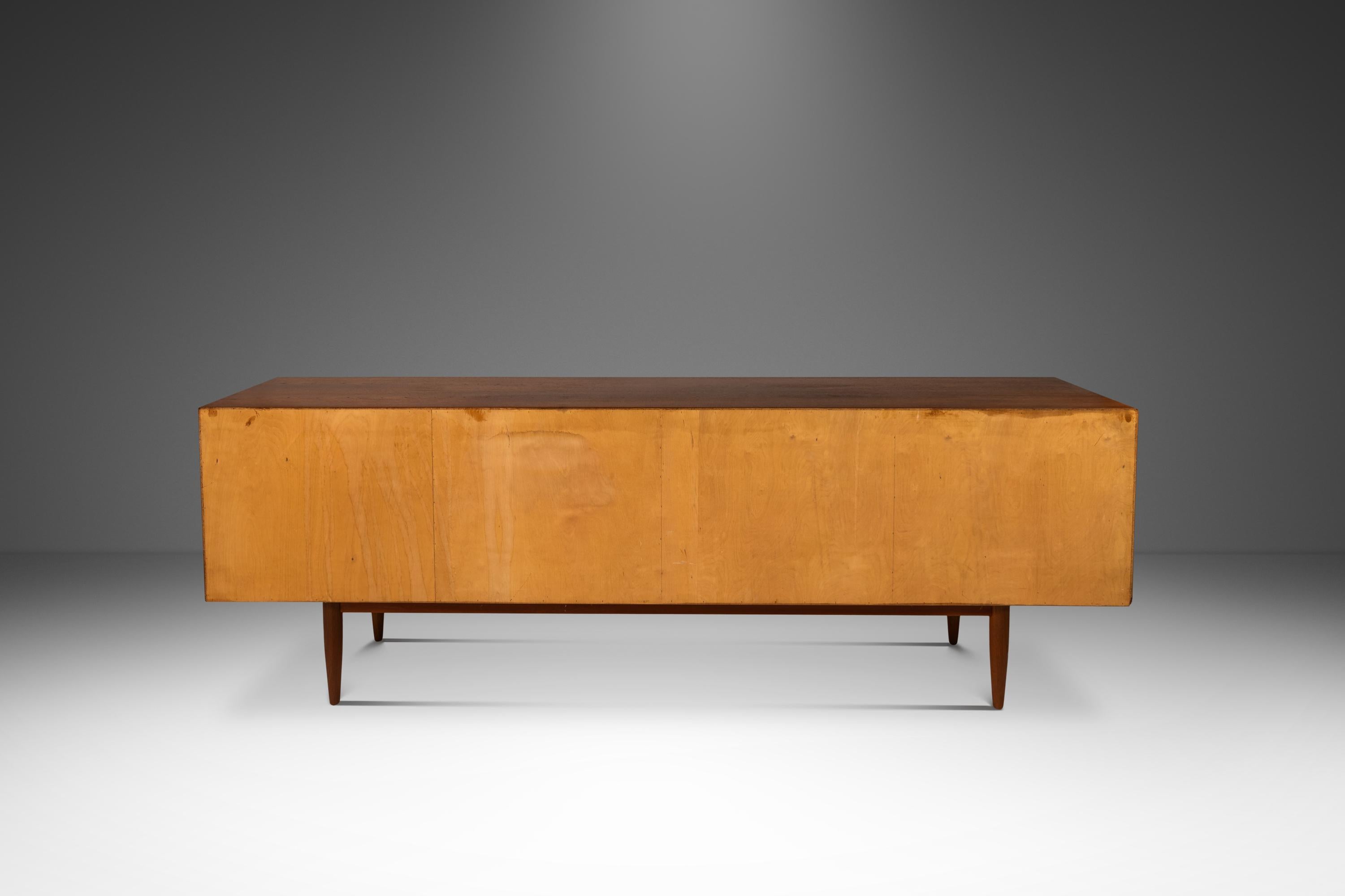 Expansive 8ft Credenza, Svend A. Madsen, Falster Møbelfabrik, Denmark, c. 1960s In Good Condition For Sale In Deland, FL