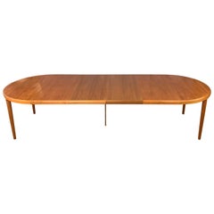 Expansive Danish Modern Extendable Teak Dining Table
