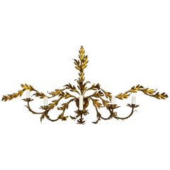 Expansive Gilded Leaves Sconce