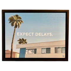 „EXPECT DELAYS“ – Originales Gemälde in Öl auf Leinwand, 2023