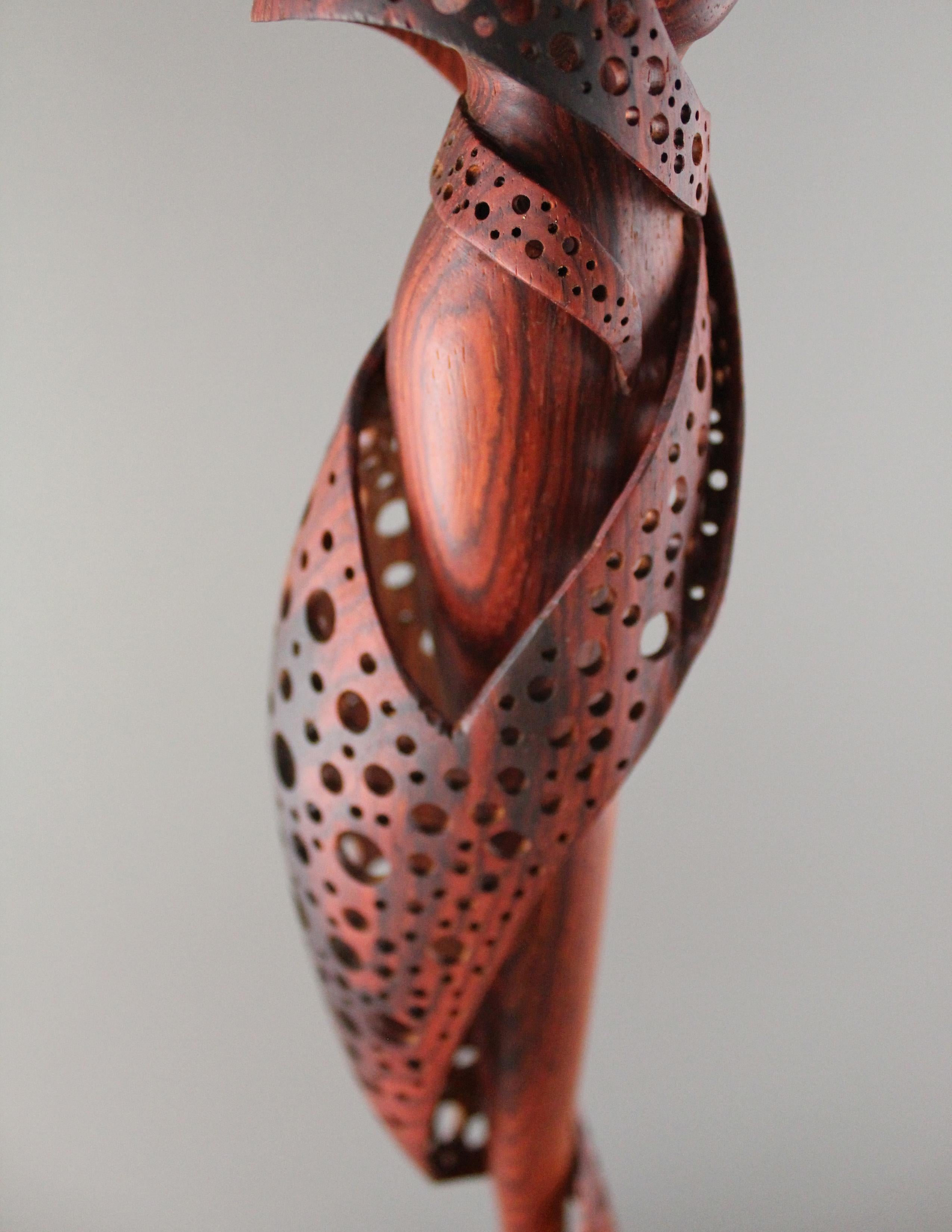 American Expectation, Cocobolo Wood sculpture by Nairi Safaryan For Sale