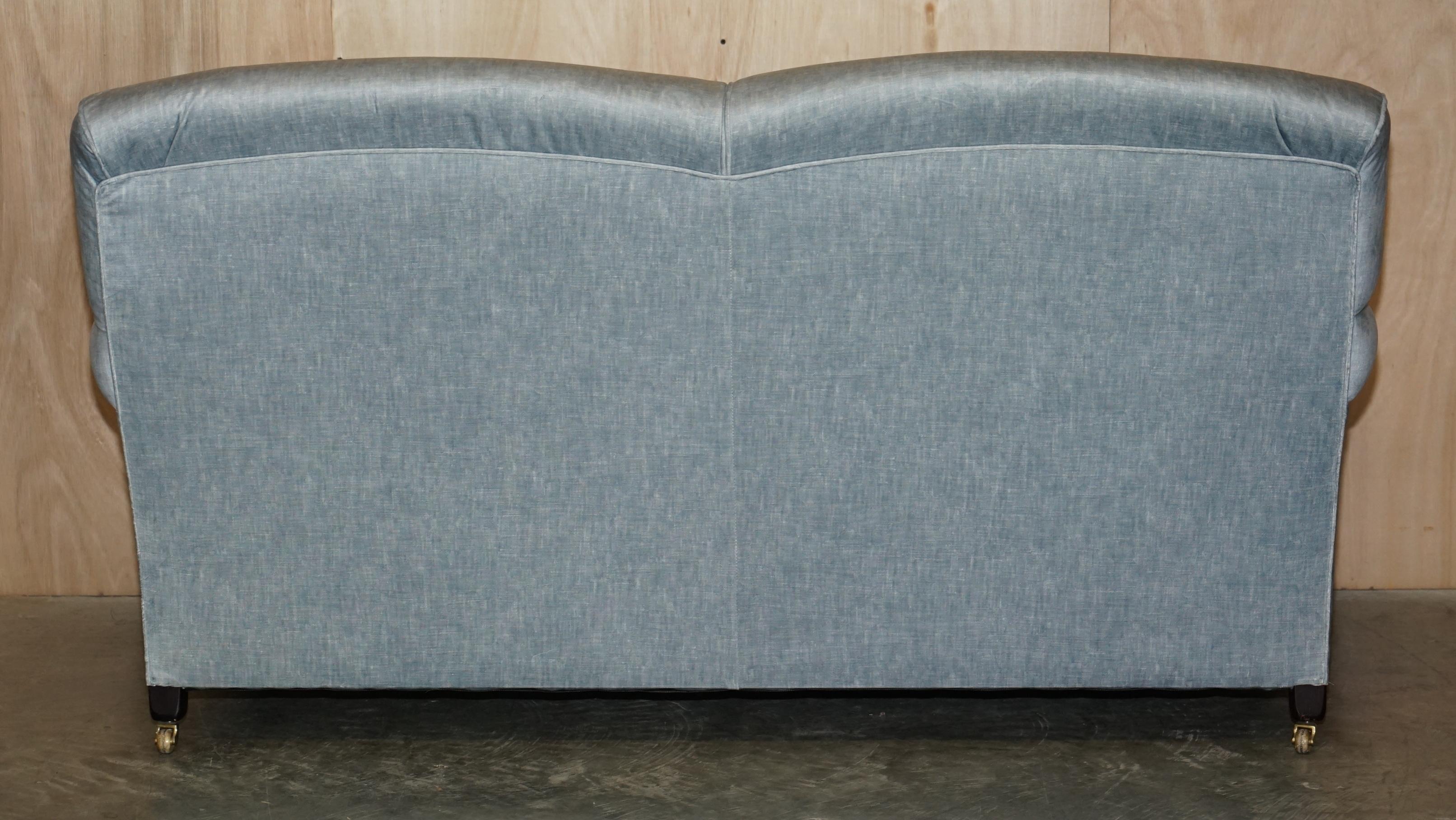 Expensive Brand New George Smith Chelsea Silk Velvet Upholstered Two Seat Sofa 4
