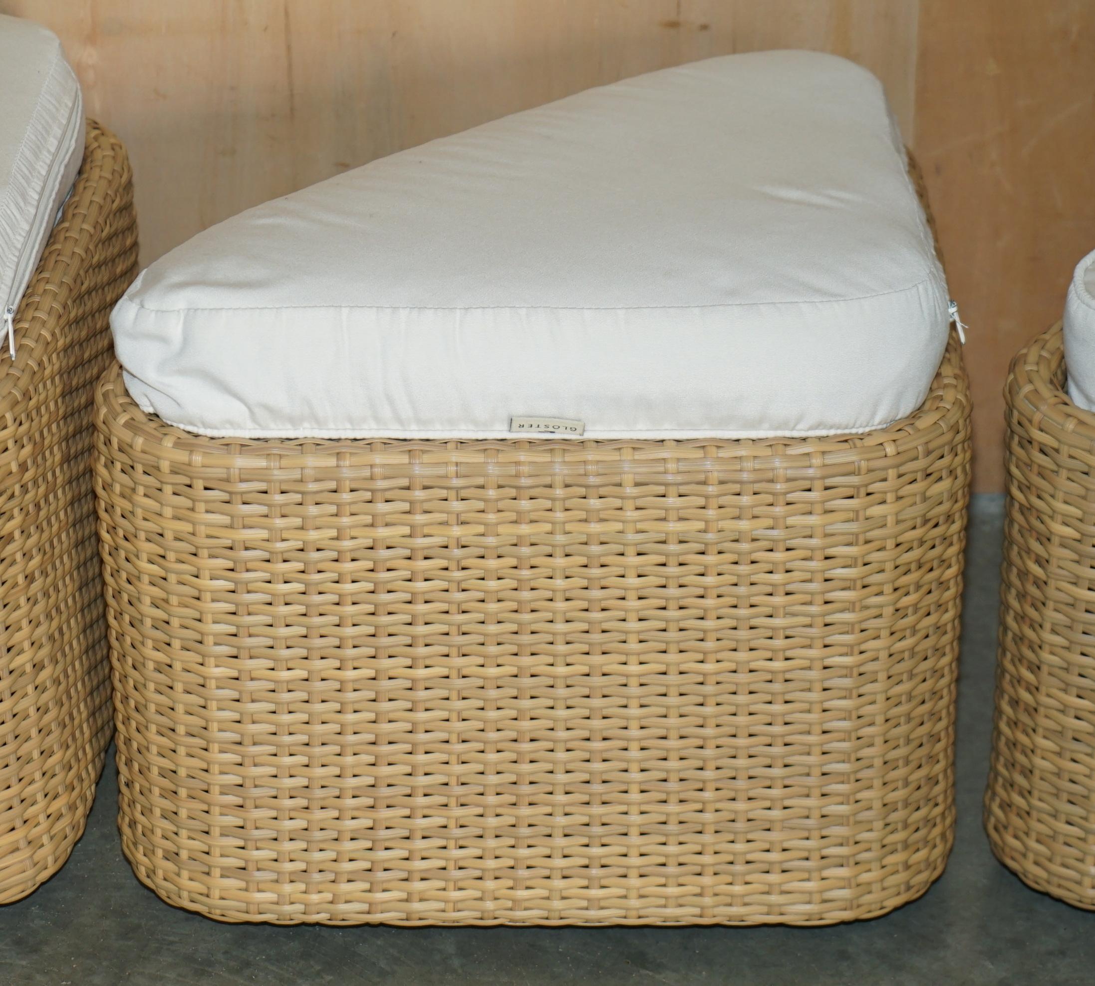 TABLE ET STOOL EXPENSIVE GARDEN SUR GLOSTER GARDEN GLASS & WiCKER en vente 4