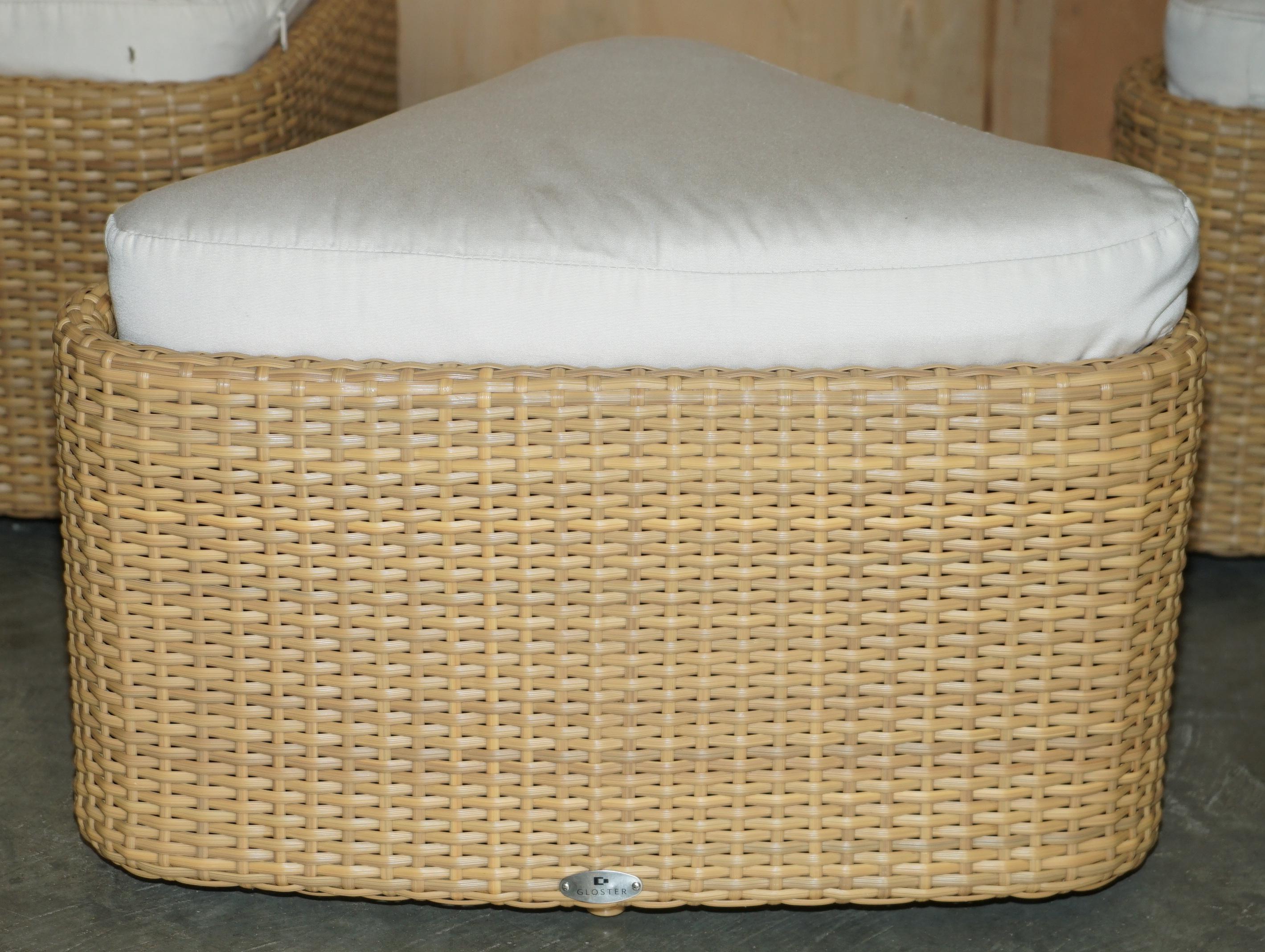 TABLE ET STOOL EXPENSIVE GARDEN SUR GLOSTER GARDEN GLASS & WiCKER en vente 6